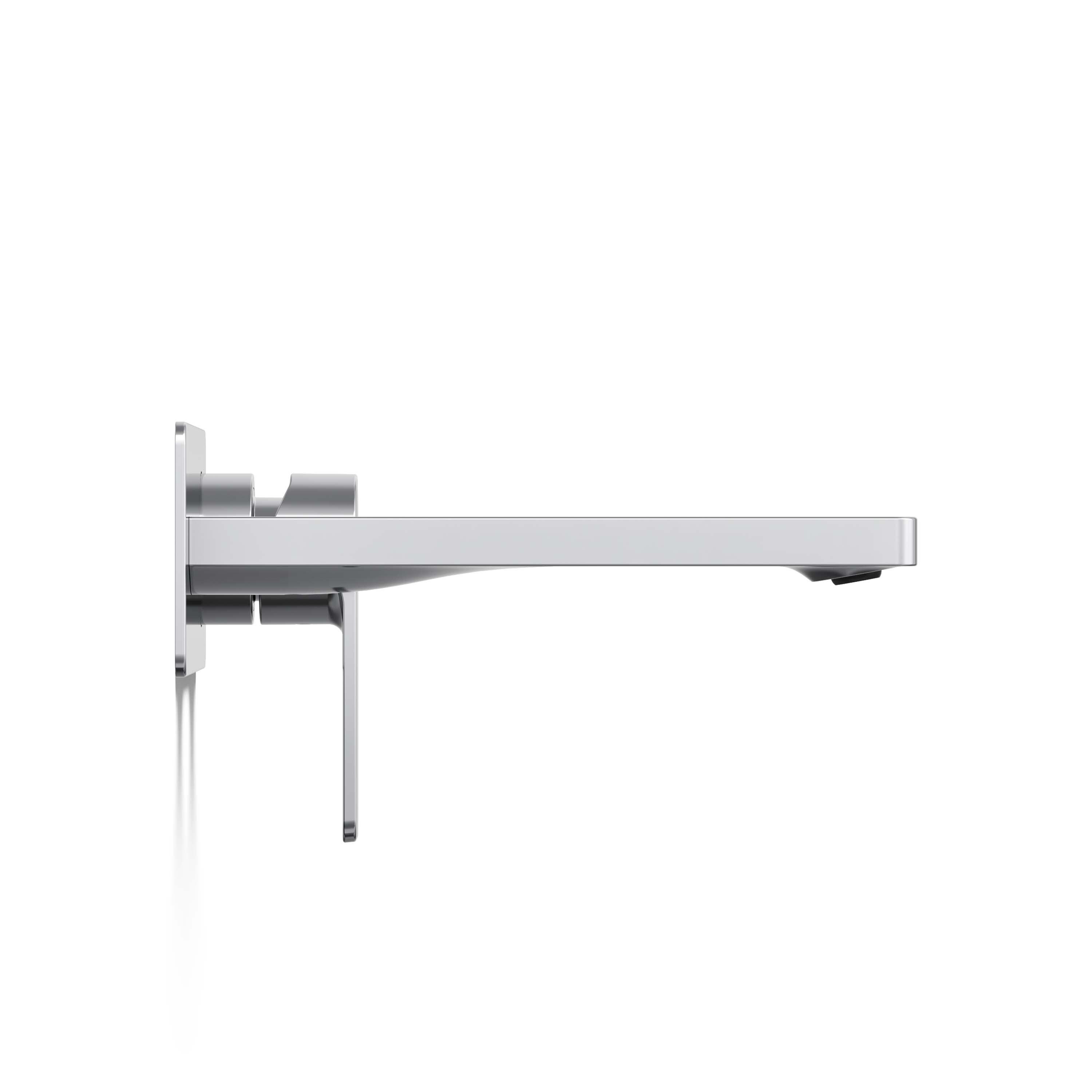 Parallel Wall-Mount Single-Handle Bathroom Sink Faucet