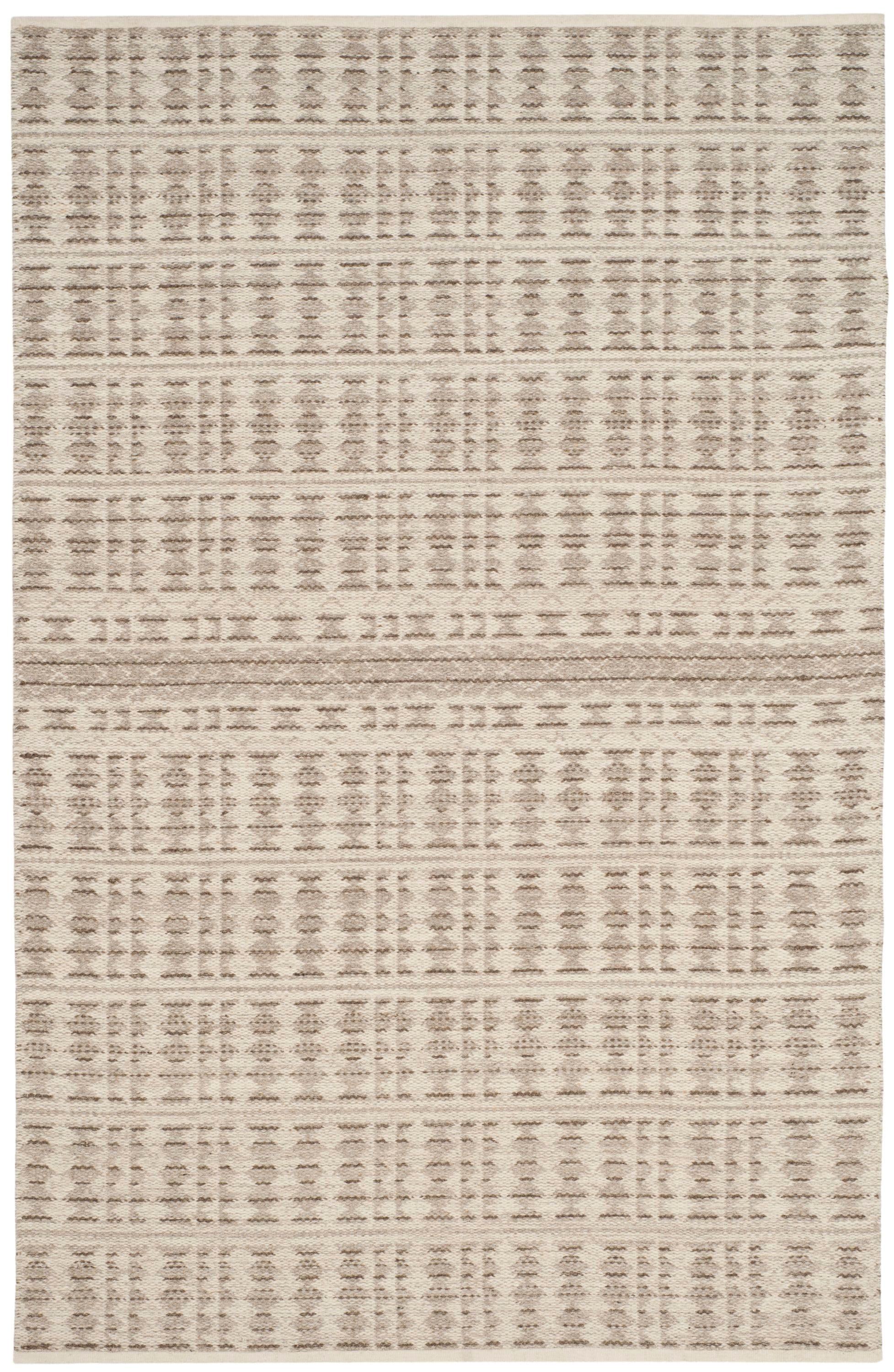 Kilim KLM350 Hand Woven Area Rug - Ivory/Light Grey - 5'x8' - Safavieh