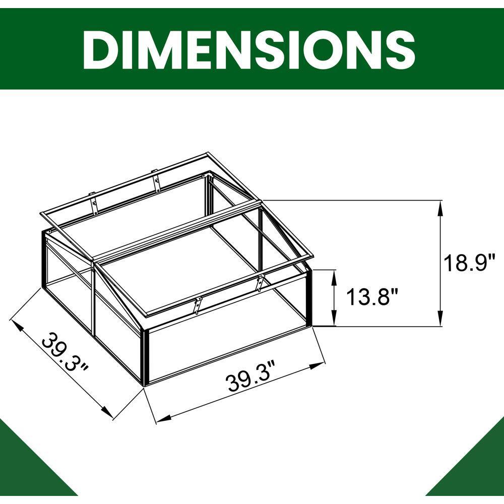 3.28" W x 39.3" D Cold Frame