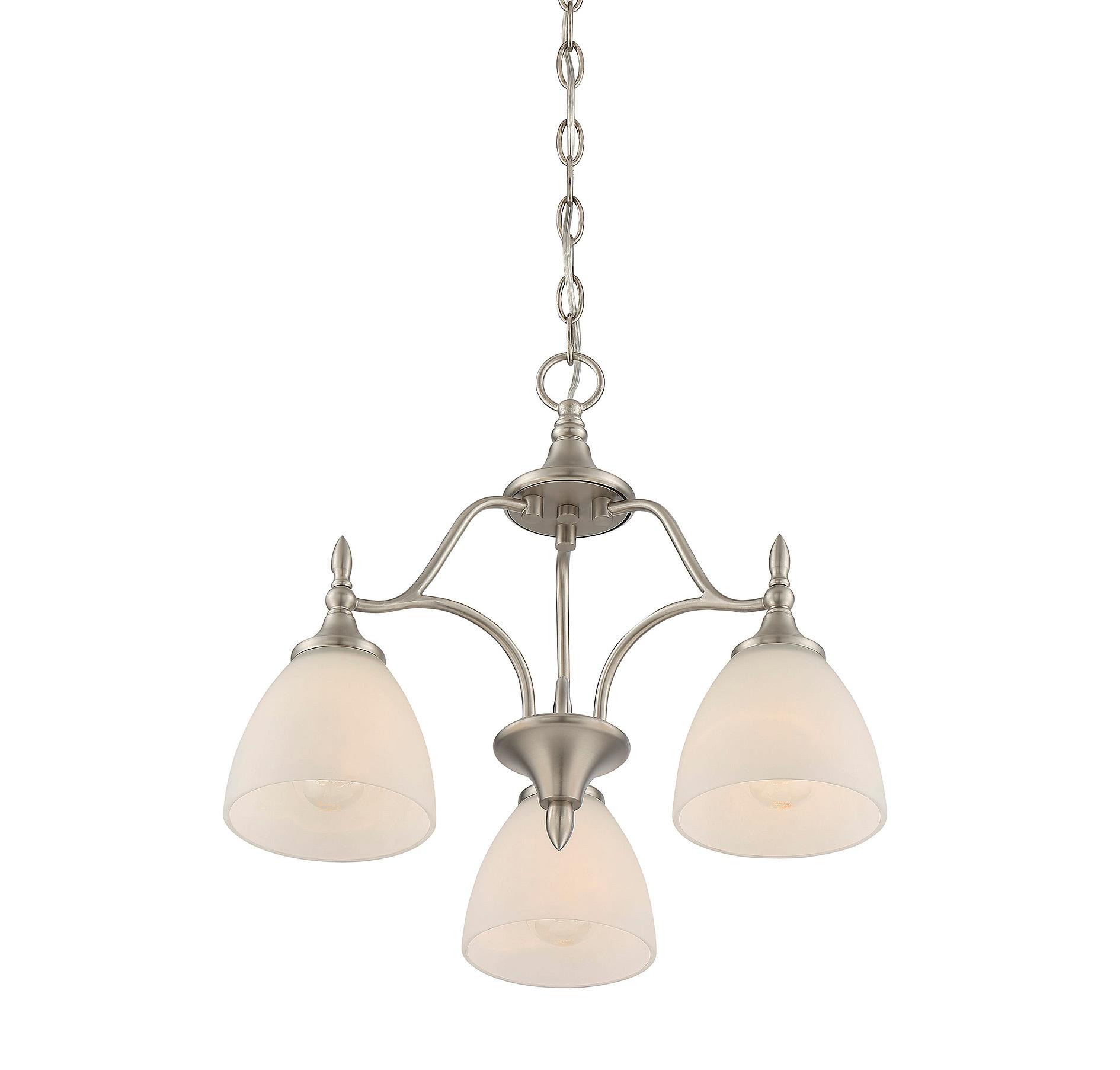 Savoy House Herndon 3 - Light Chandelier in  Satin Nickel