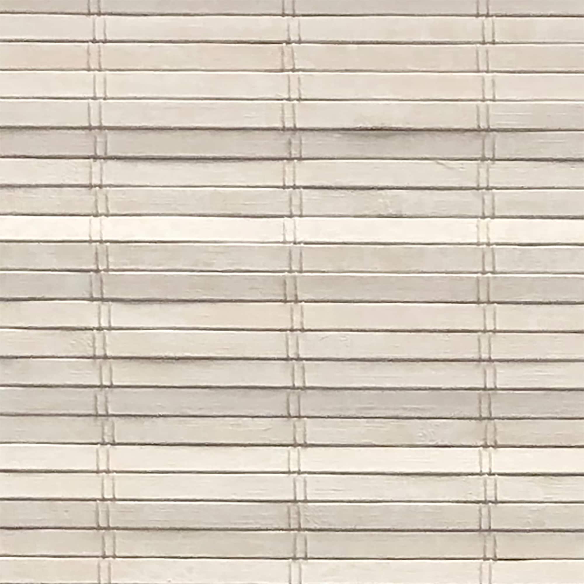 Radiance Brooklyn 23-in Cordless White Distressed Bamboo Roman Shade