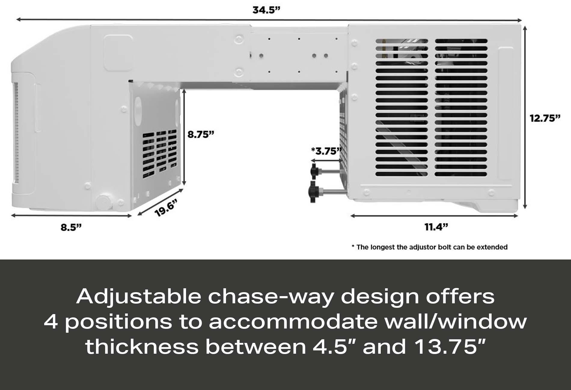 GE Profile ClearView 8300 BTU Smart Window Air Conditioner with Built-In Wi-Fi and Ultra-Quiet Operation for Medium Rooms (White)