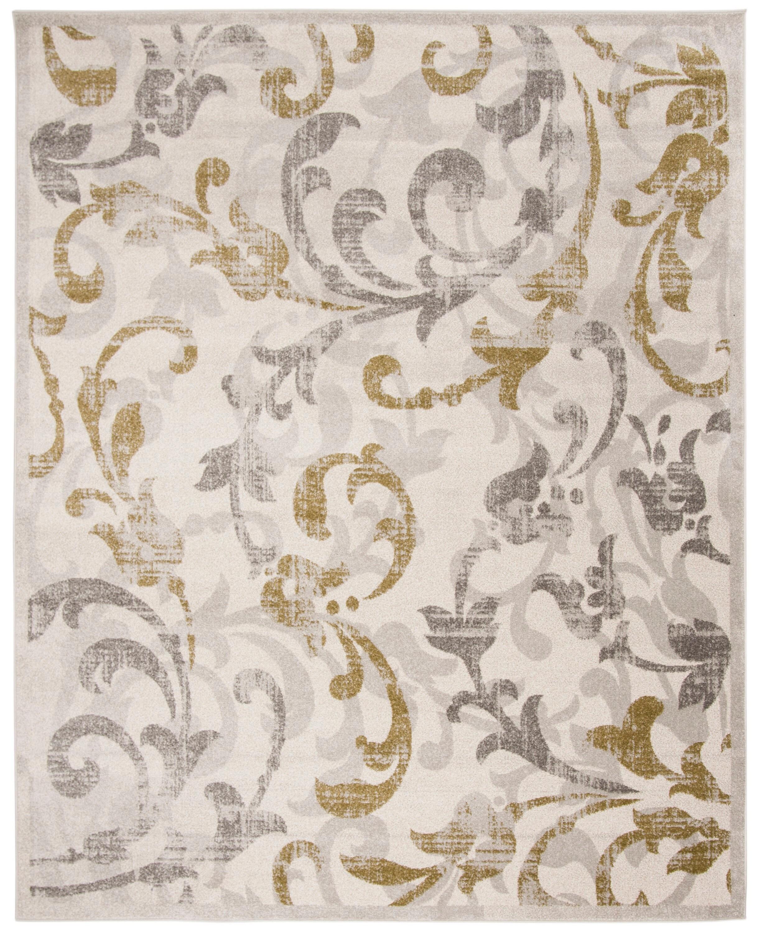 Amherst AMT428 Power Loomed Indoor Area Rug - Ivory/Light Grey - 10'x14' - Safavieh