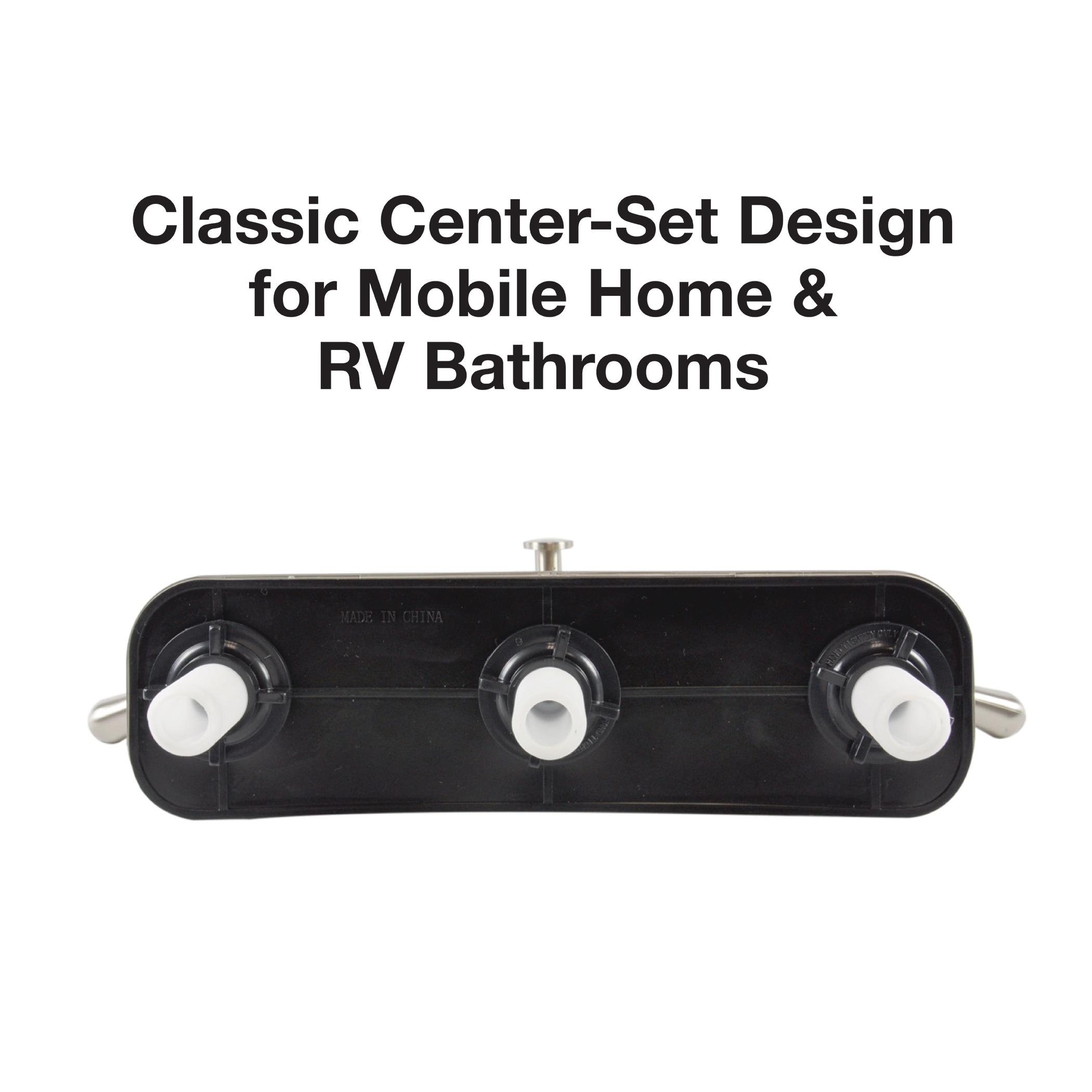 DANCO Lever-Style Mobile Home Center-Set Tub/Shower Faucet, Brushed Nickel, 8-Inches (10883X)