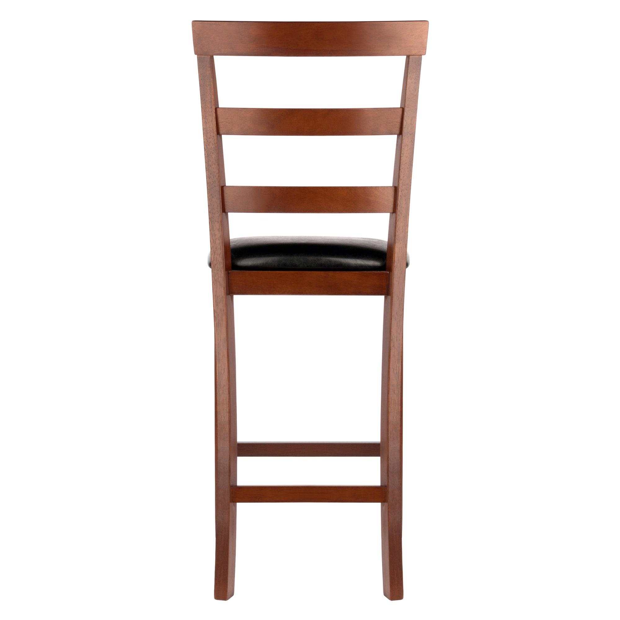 2pc Simone Counter Height Barstool Set Black/Walnut - Winsome