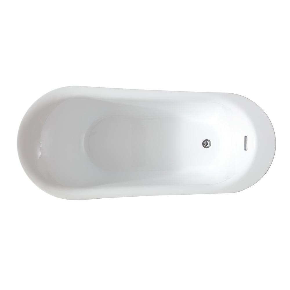 Ruby 65'' x 29.13'' Freestanding Soaking Acrylic Bathtub