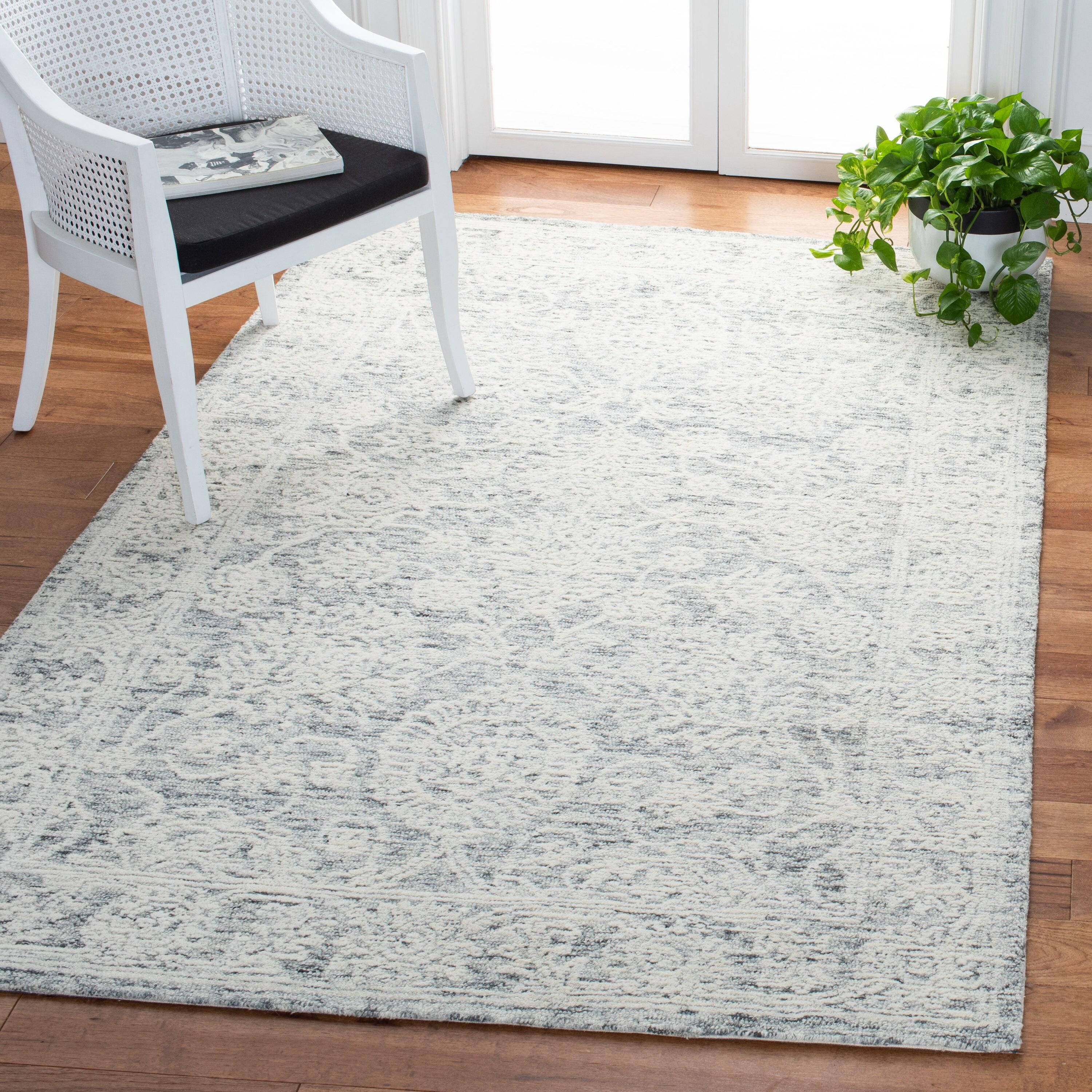 Metro MET806 Hand Tufted Indoor Area Rug - Natural/Grey - 4'x6' - Safavieh