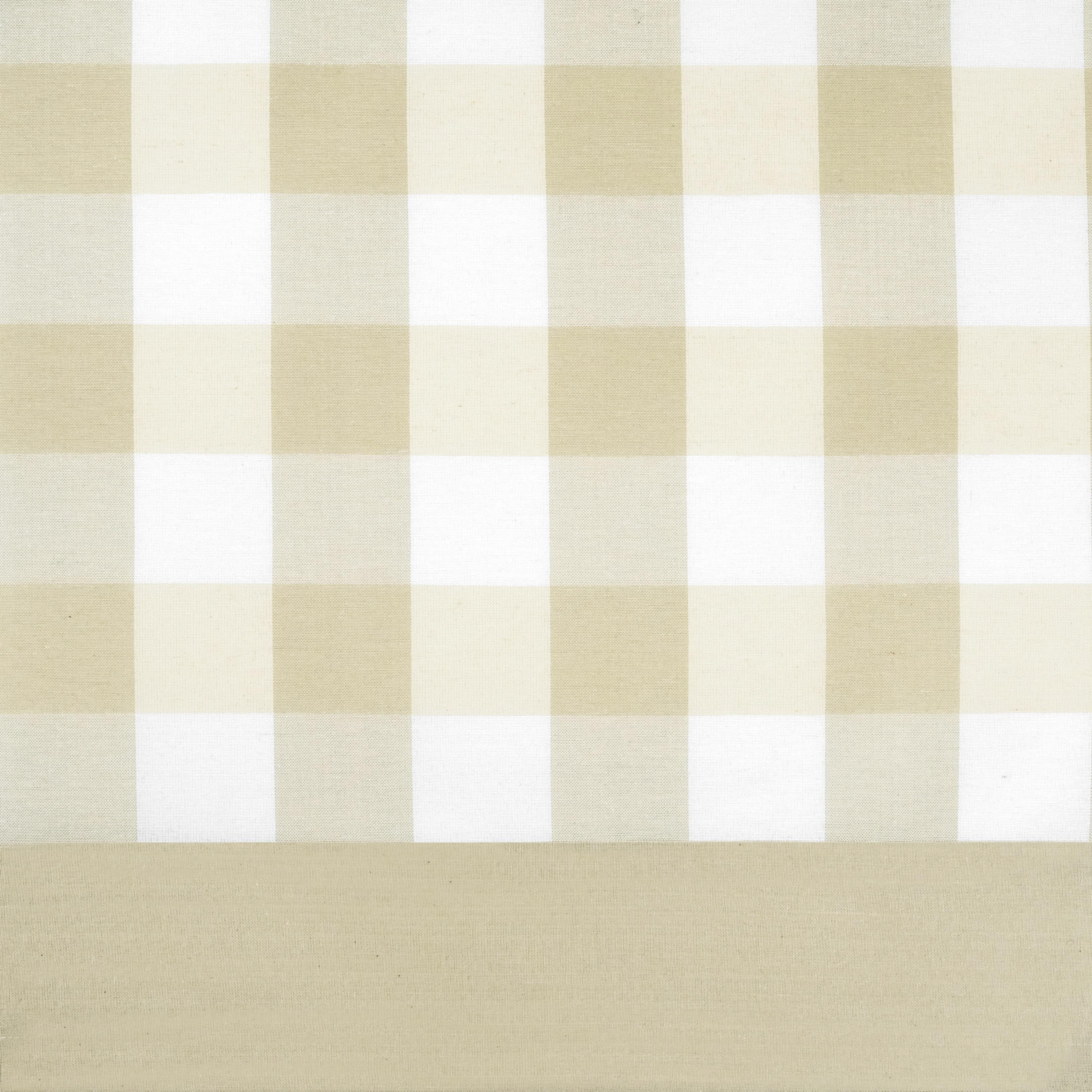 Achim Hunter Indoor Polyester/Cotton Light Filtering Checkered Curtain Panel, Tan, 42-in W x 63-in L