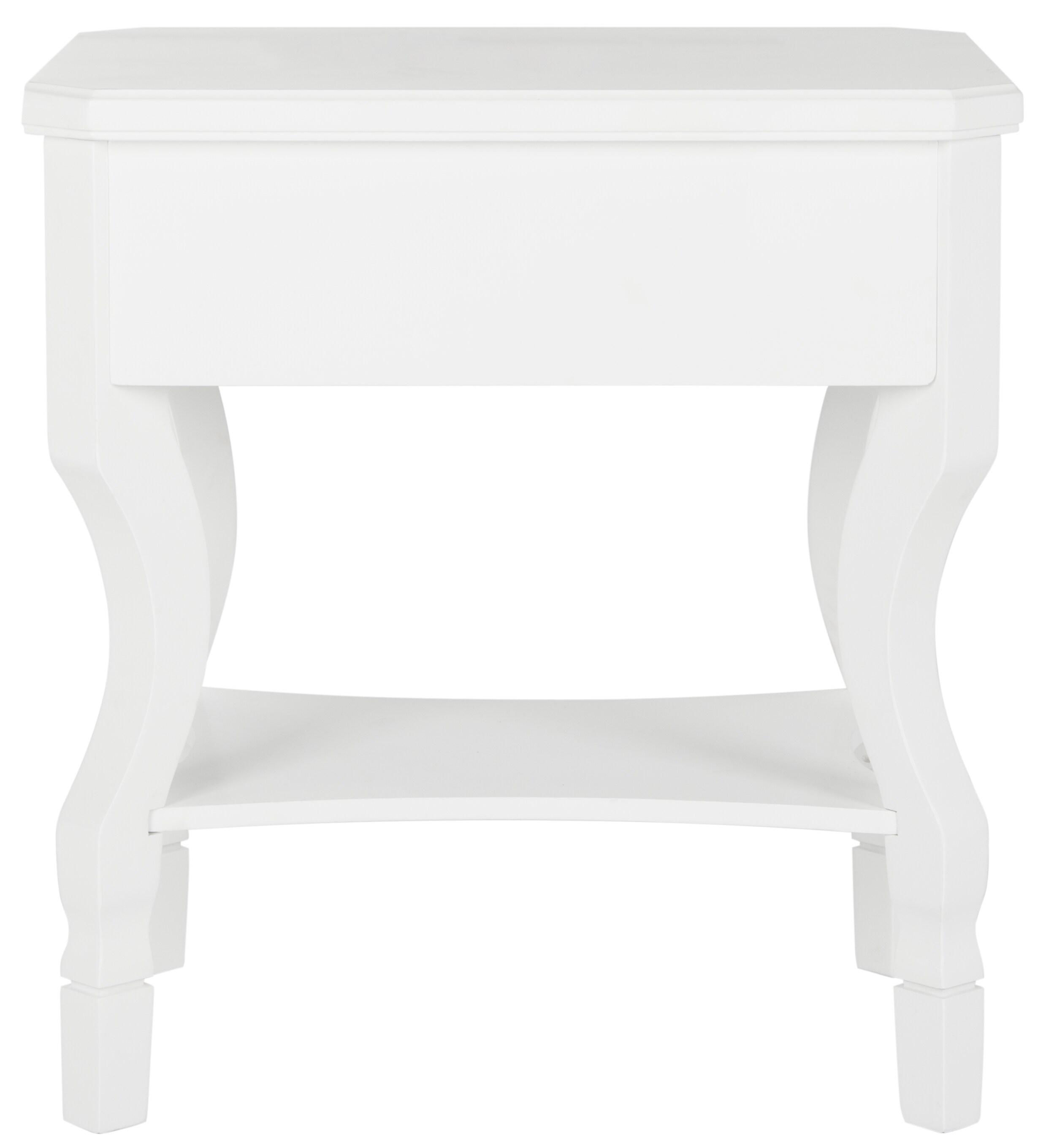 Alaia 1 Drawer Night Stand - White - Safavieh