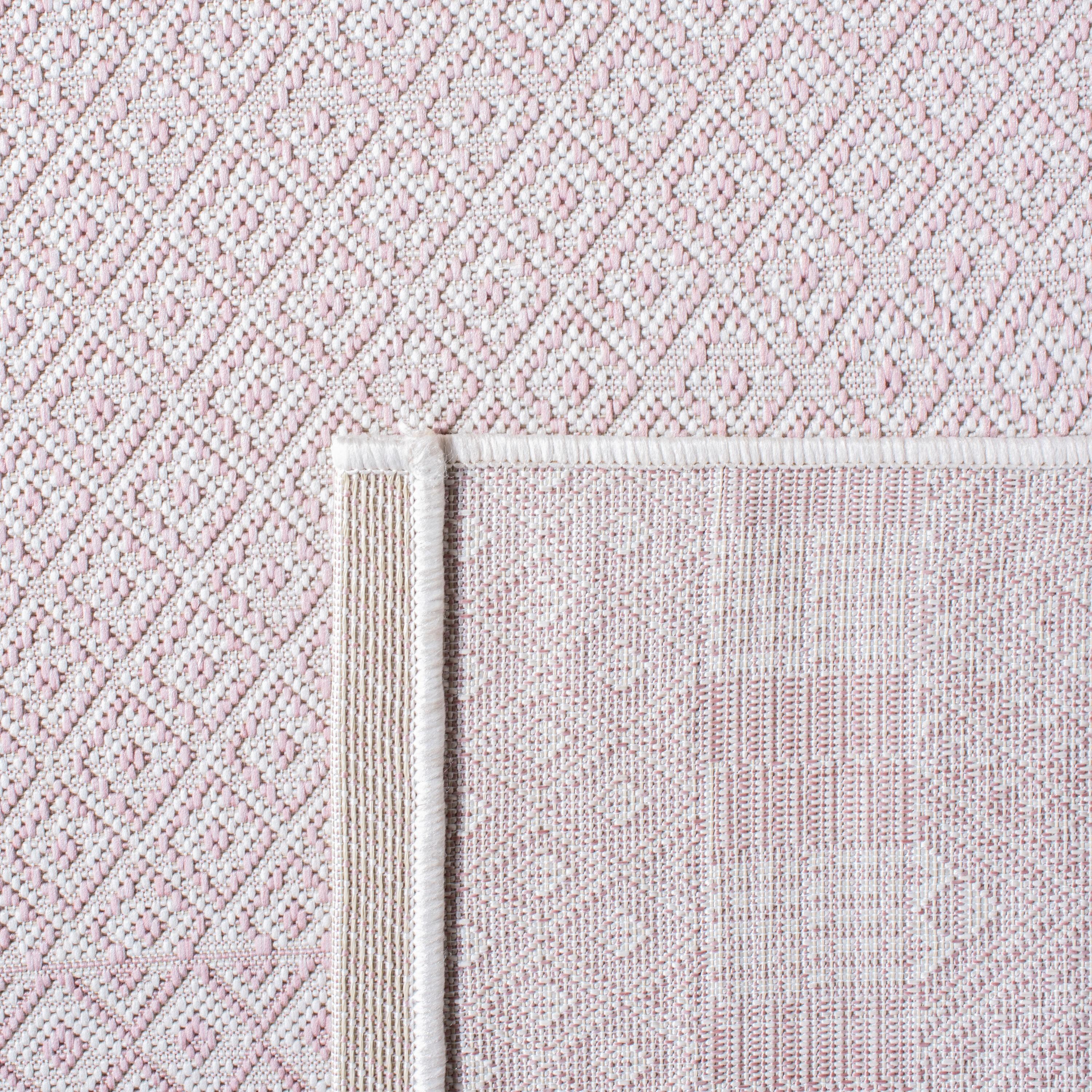 Courtyard CY8235 Power Loomed Indoor and Outdoor Accent Rug - Ivory/Soft Pink - 2'x3'7" - Safavieh