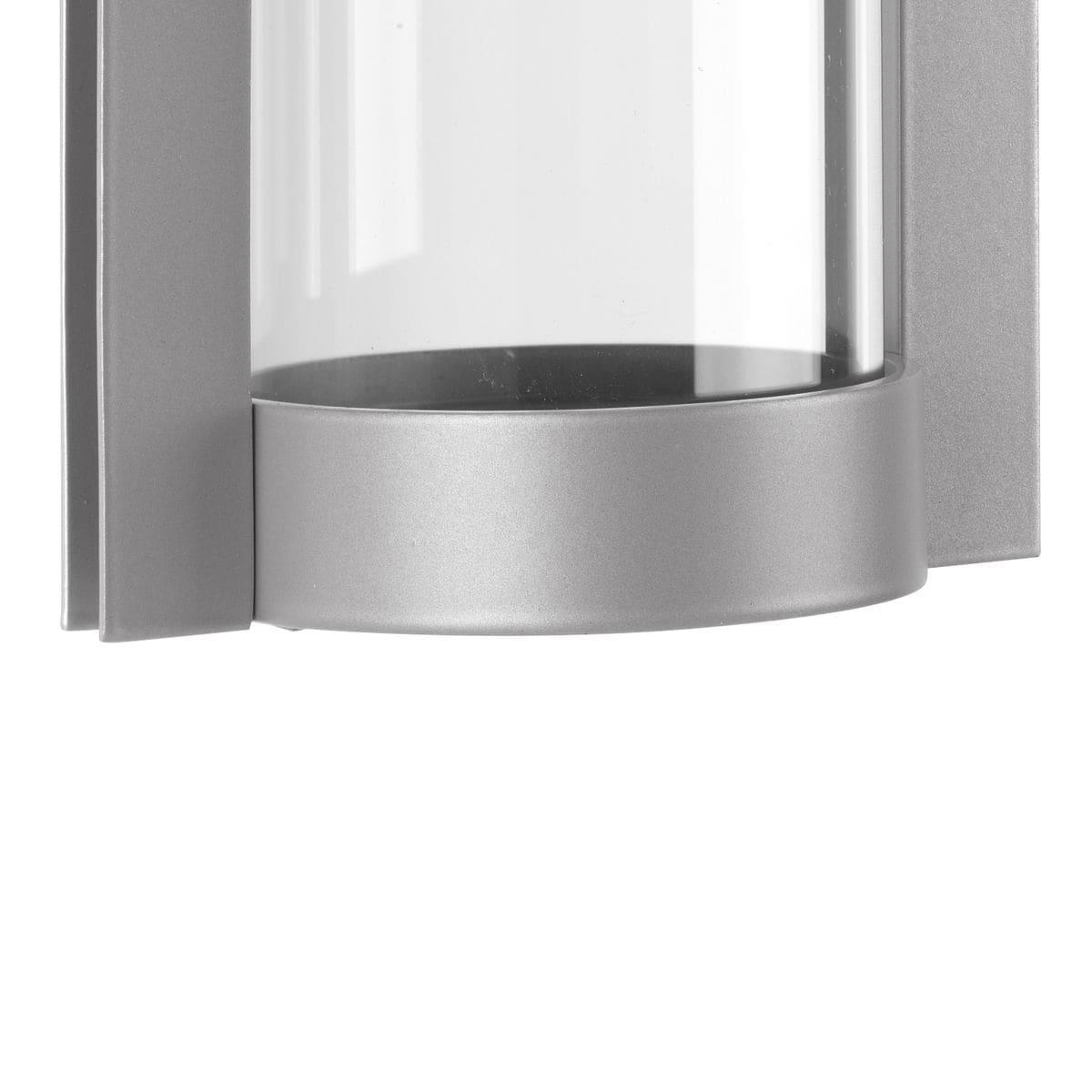 Progress Lighting Z-1030 1-Light Outdoor LED Sconce, Metallic Gray, Clear Glass Shade