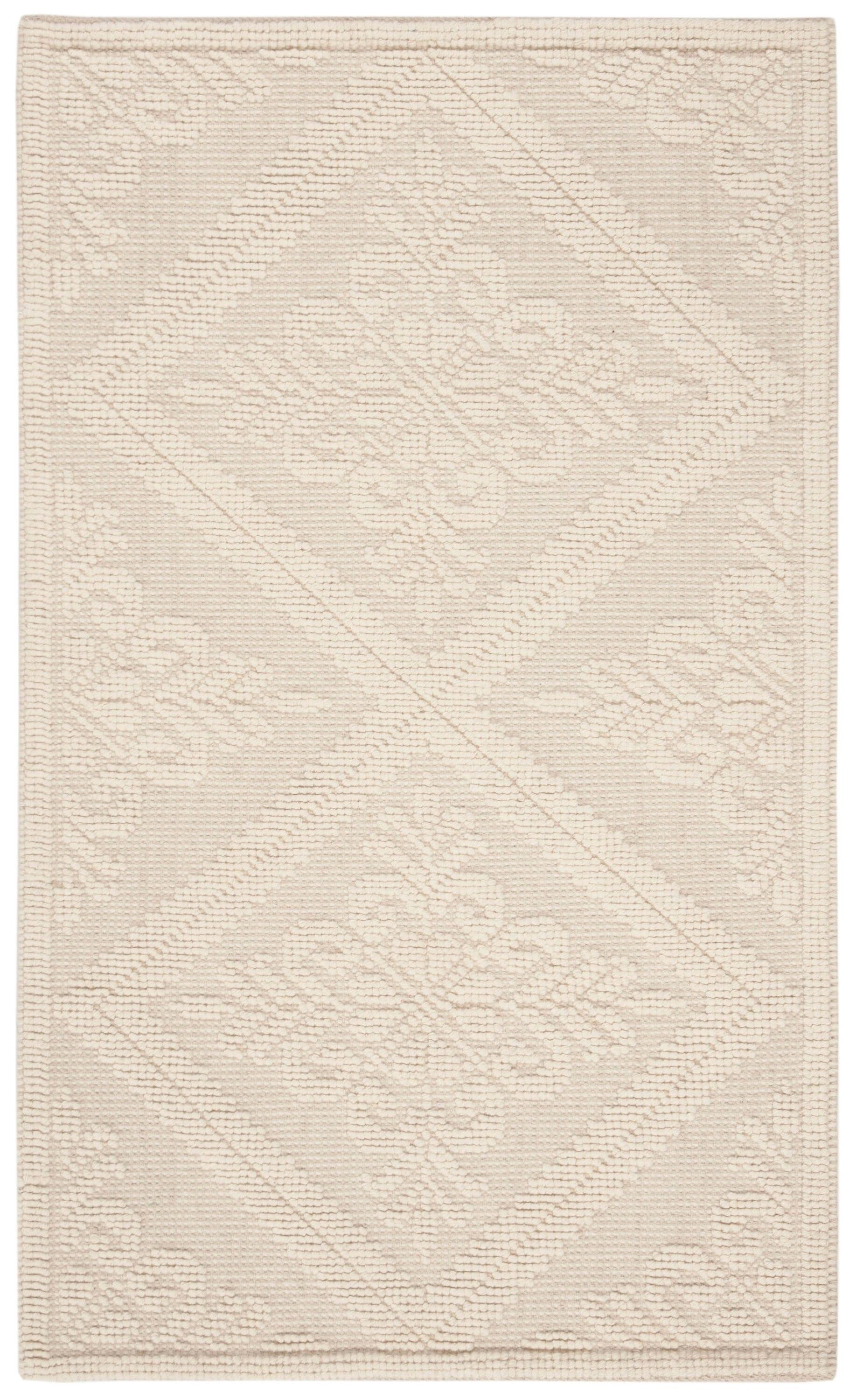 SAFAVIEH Vermont Trinity Floral Geometric Wool Area Rug, Ivory, 3' x 5'