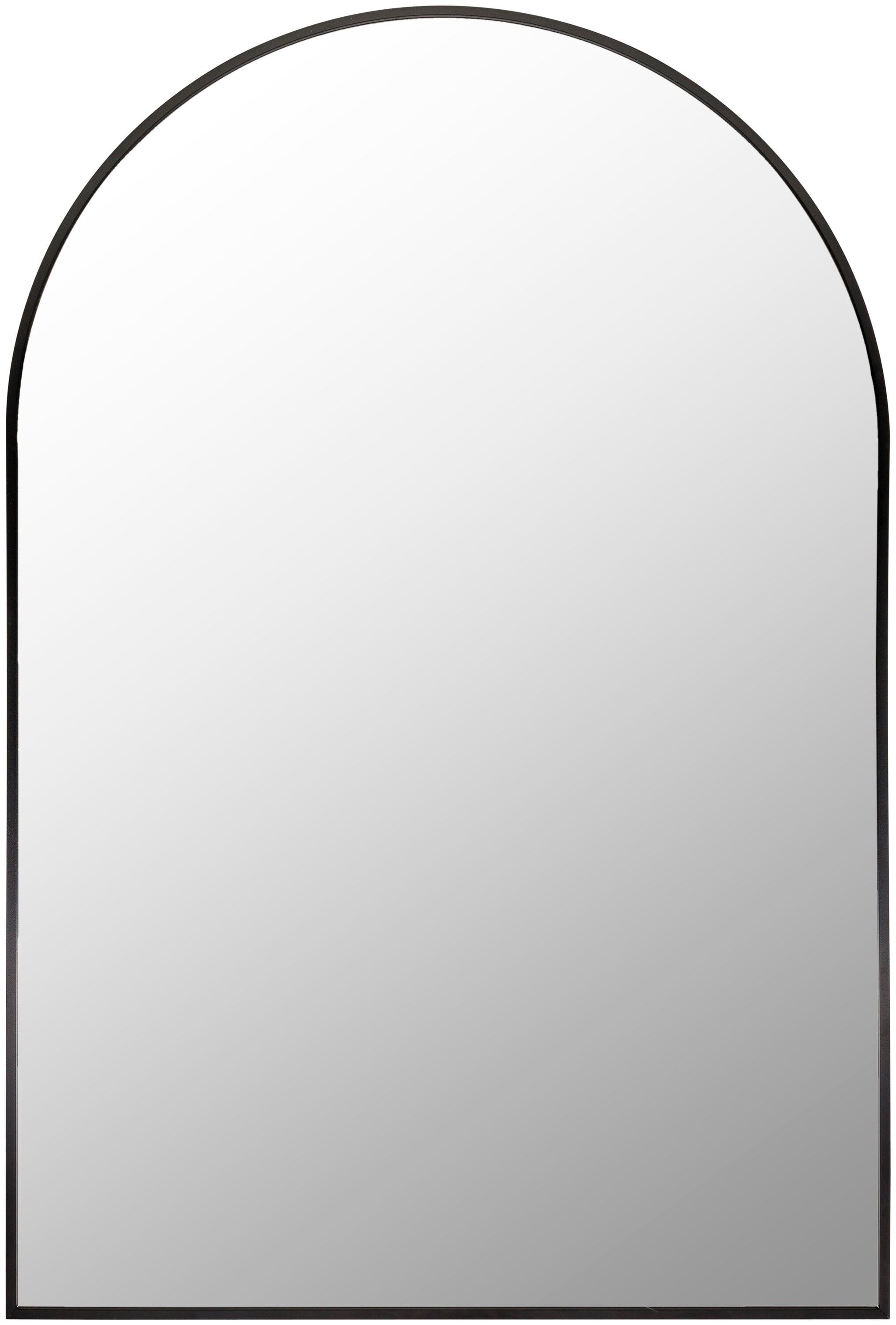 Luxurious Gold & Silver Brushed Metal Arched Mirror 36x35"