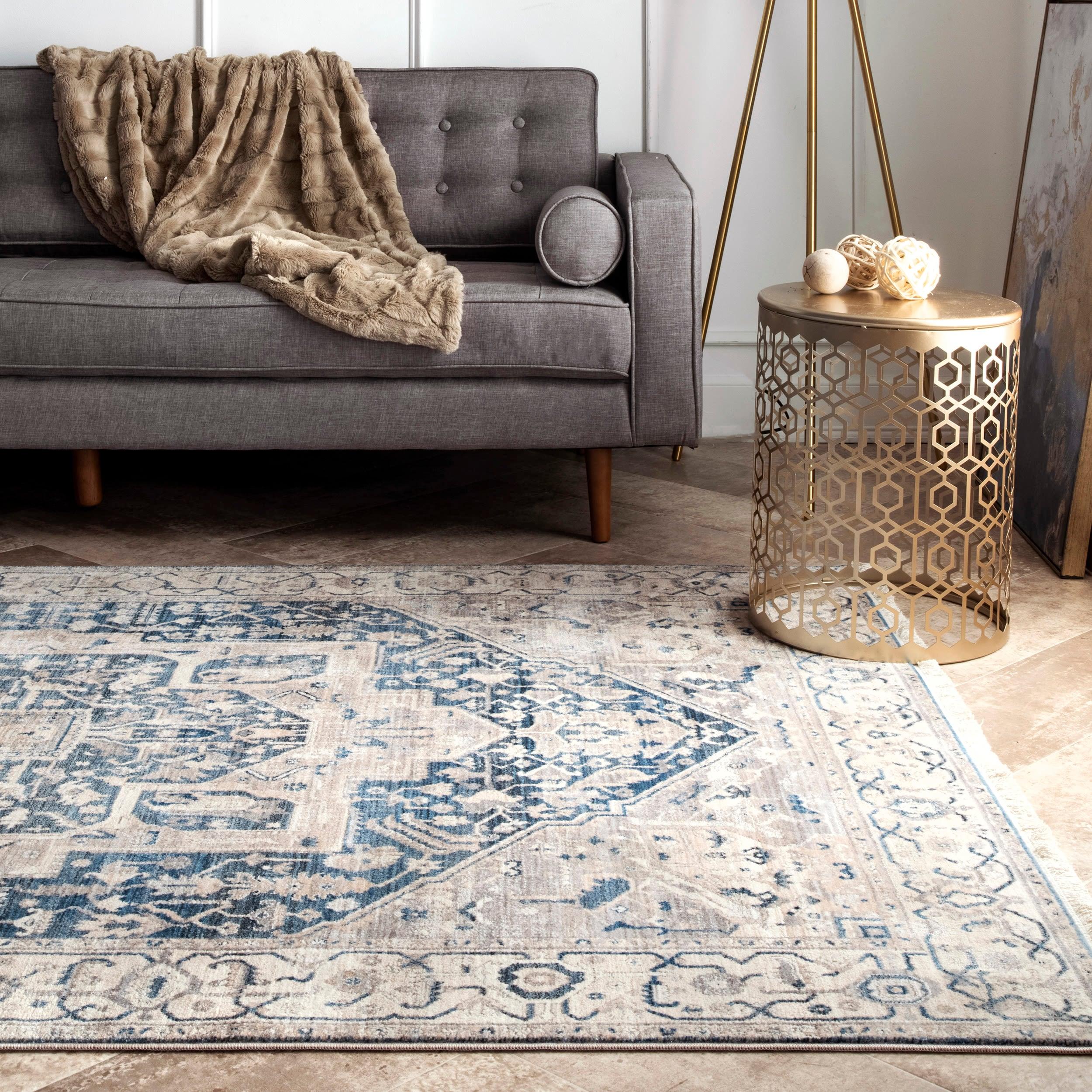Nuloom Harriet Oriental/Persian 4x6 Indoor Area Rug for Living Room Bedroom Dining Room Kitchen, Grey/Multicolor