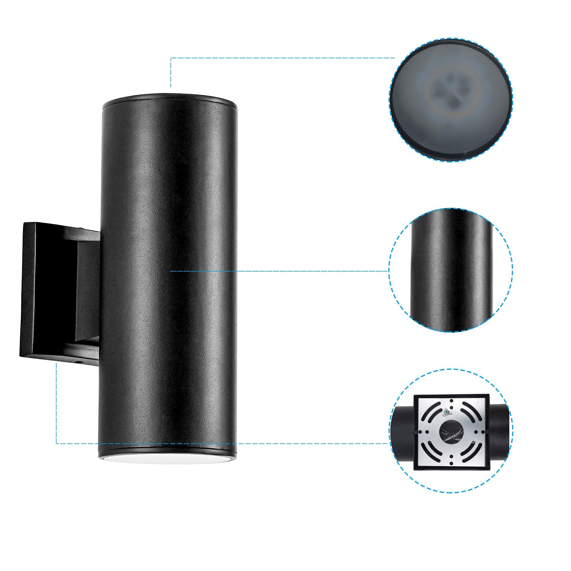 Spitzer 11 in. H Black LED Outdoor Wall Sconce