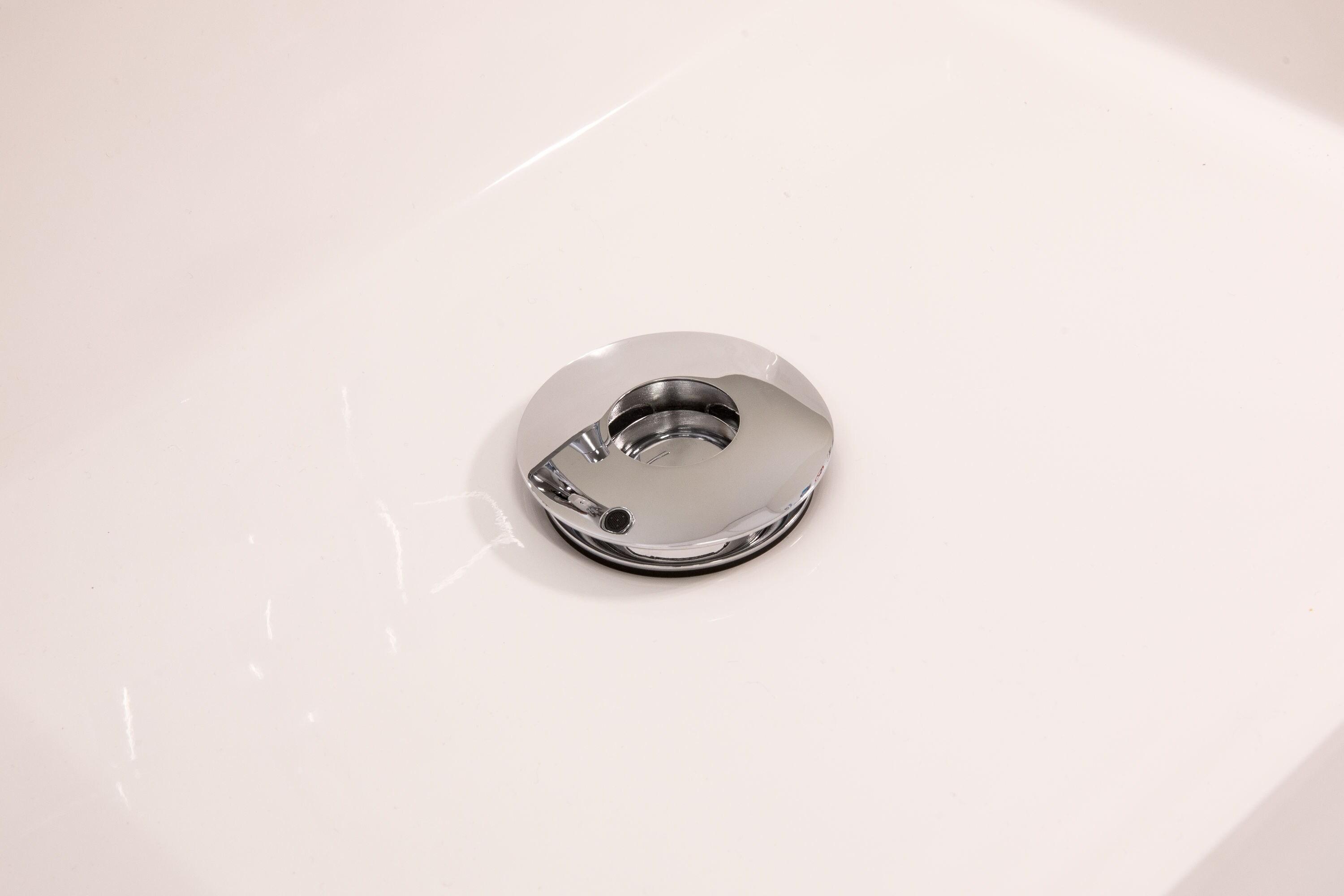 Keeney Decorative Solid Brass Pop-Up Drain for Bathroom Sinks Without Overflow, Chrome