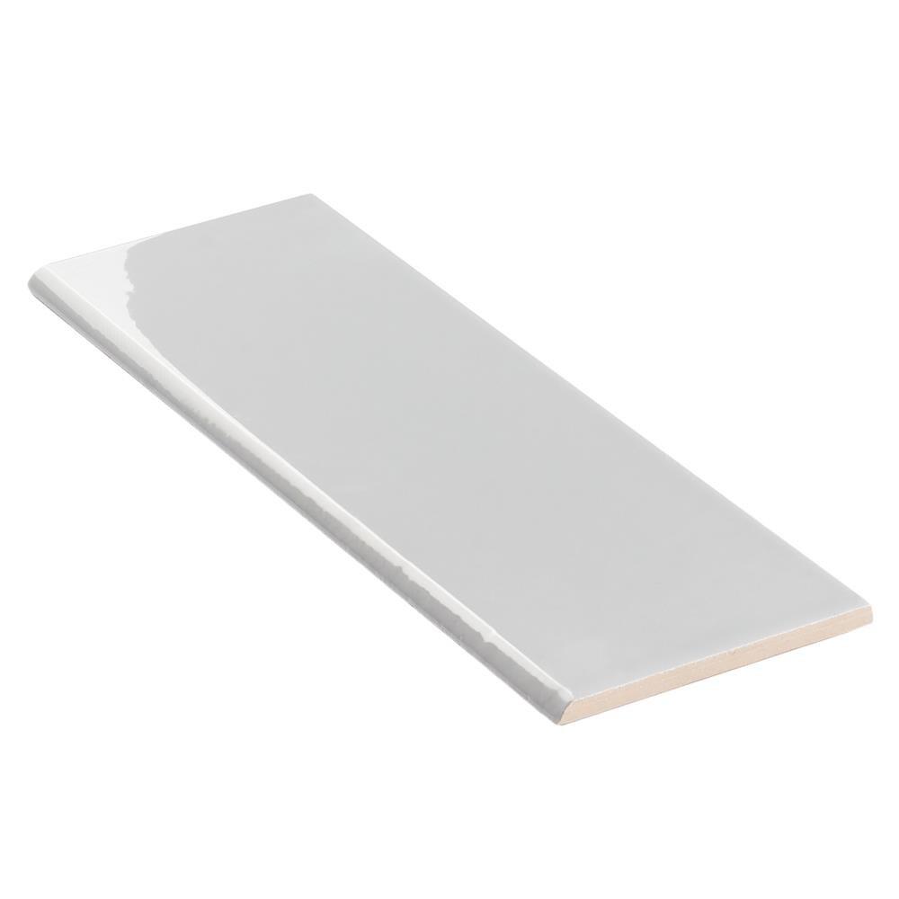 Bond Tile Remington 3.93 in. x 11.81 in. Polished Porcelain Wall Bullnose Tile