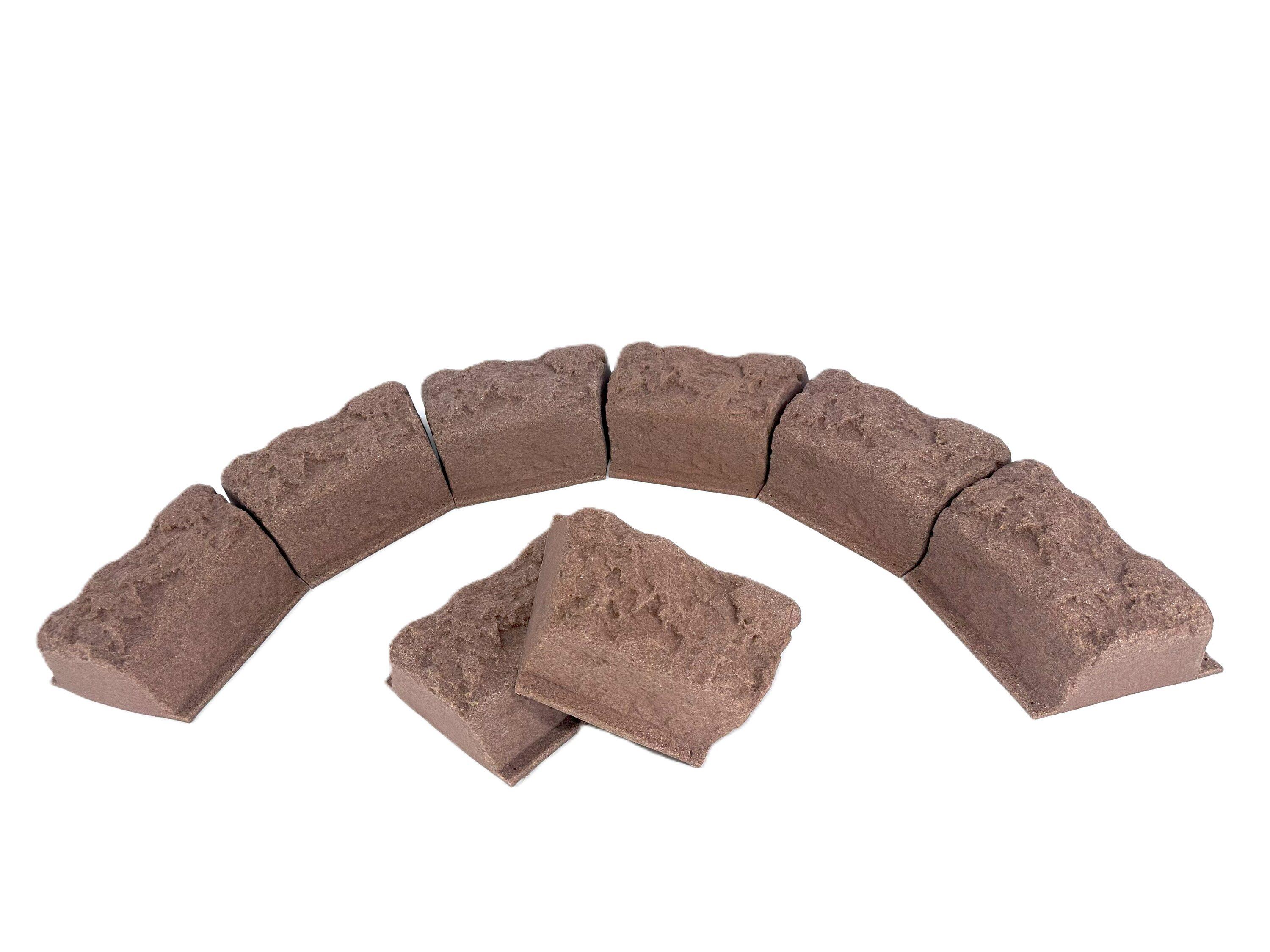 DekoRRa Products 144" L x 5" W x 4" H Lawn Edging Artificial Stone (Set of 16)