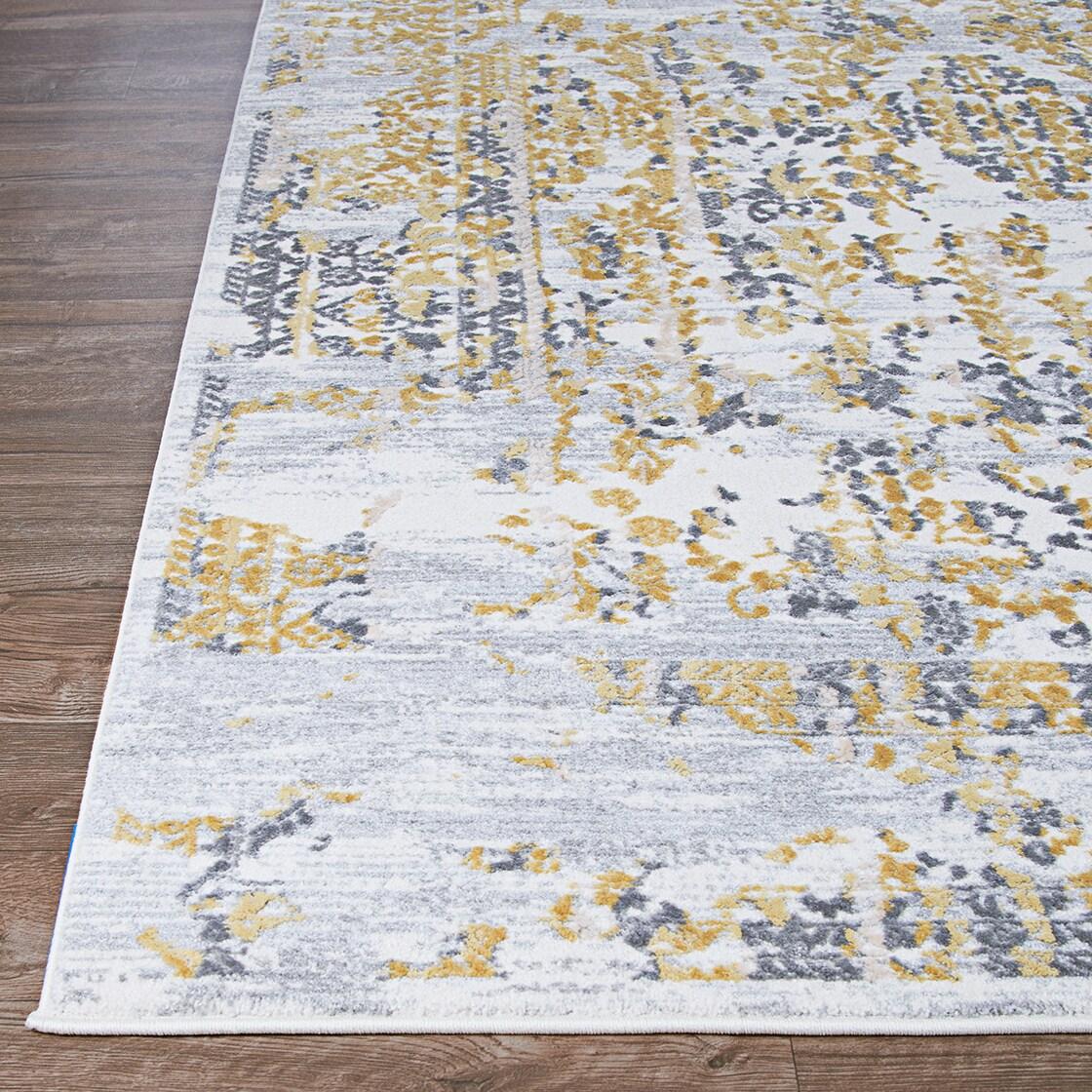 Calinda Samovar Gold-Silver-Ivory Area Rug - Multiple Sizes