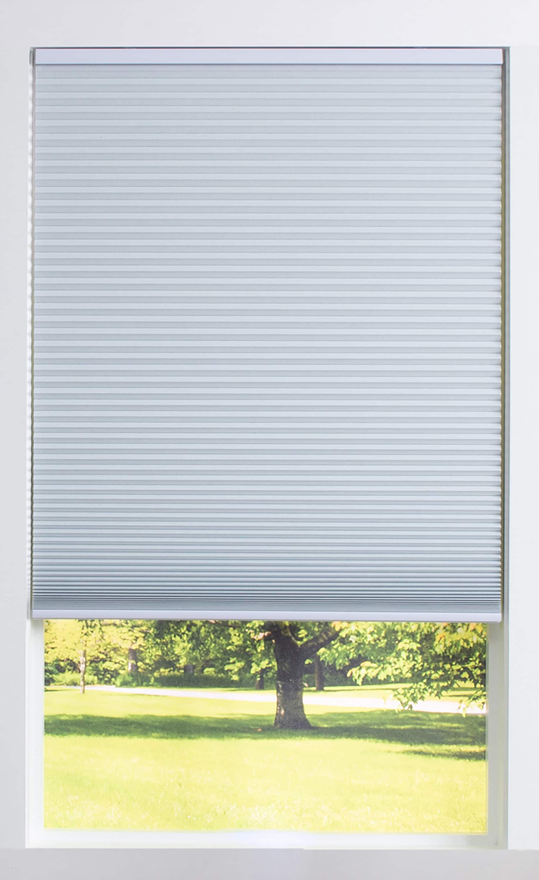 White Cordless Blackout Polyester Cellular Shades - 22.5 in. W x 72 in. L