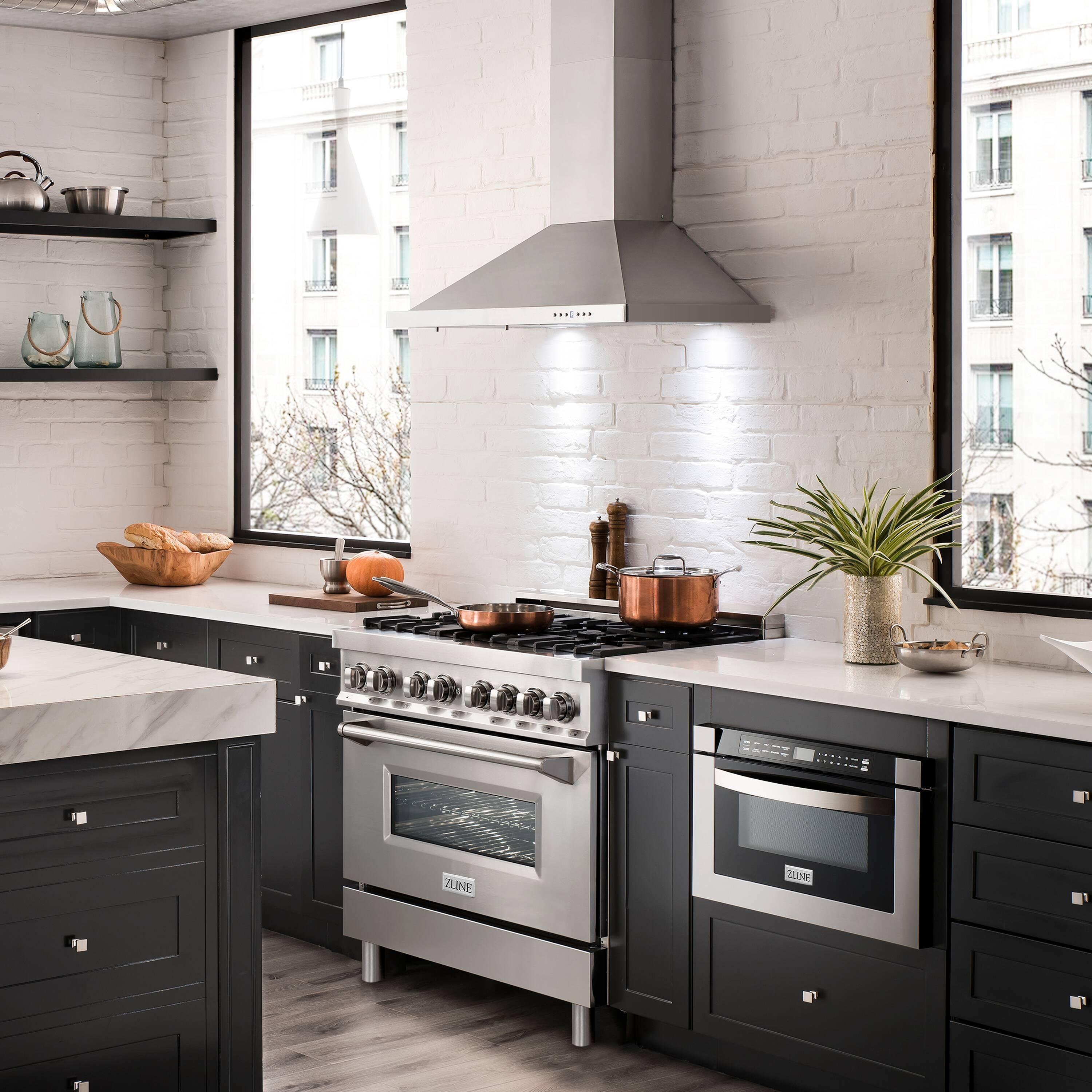 ZLINE 36 in. Convertible Vent Outdoor Approved Wall Mount Range Hood in Stainless Steel (KB-304-36)
