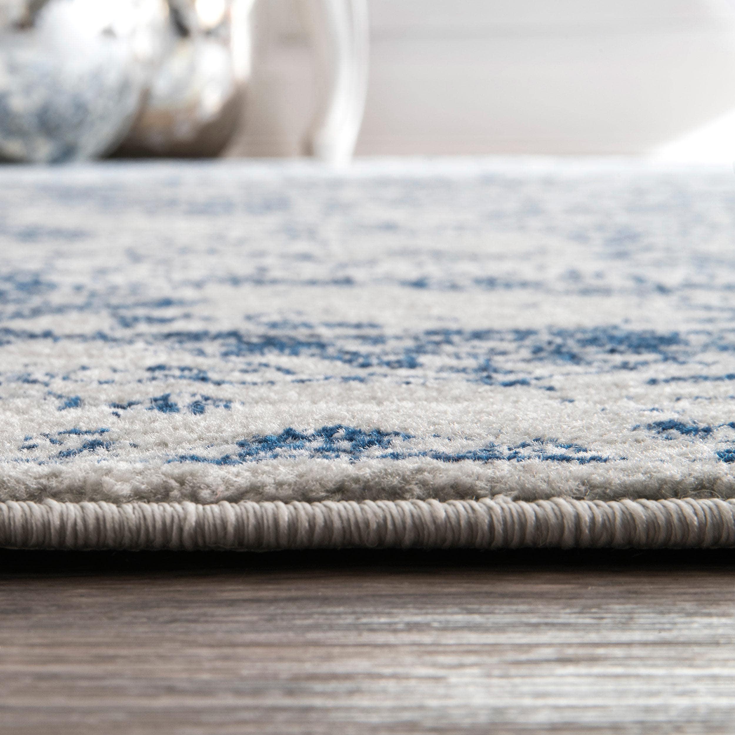 Nuloom Odell Oriental/Persian 6 Square Indoor Area Rug for Living Room Bedroom Dining Room Kitchen, Blue/Ivory