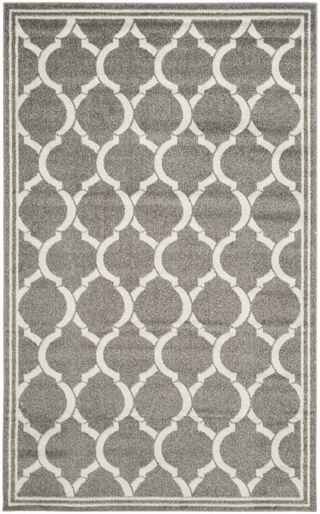 Amherst AMT415 Power Loomed Indoor Area Rug - Dark Grey/Beige - 6'x9' - Safavieh