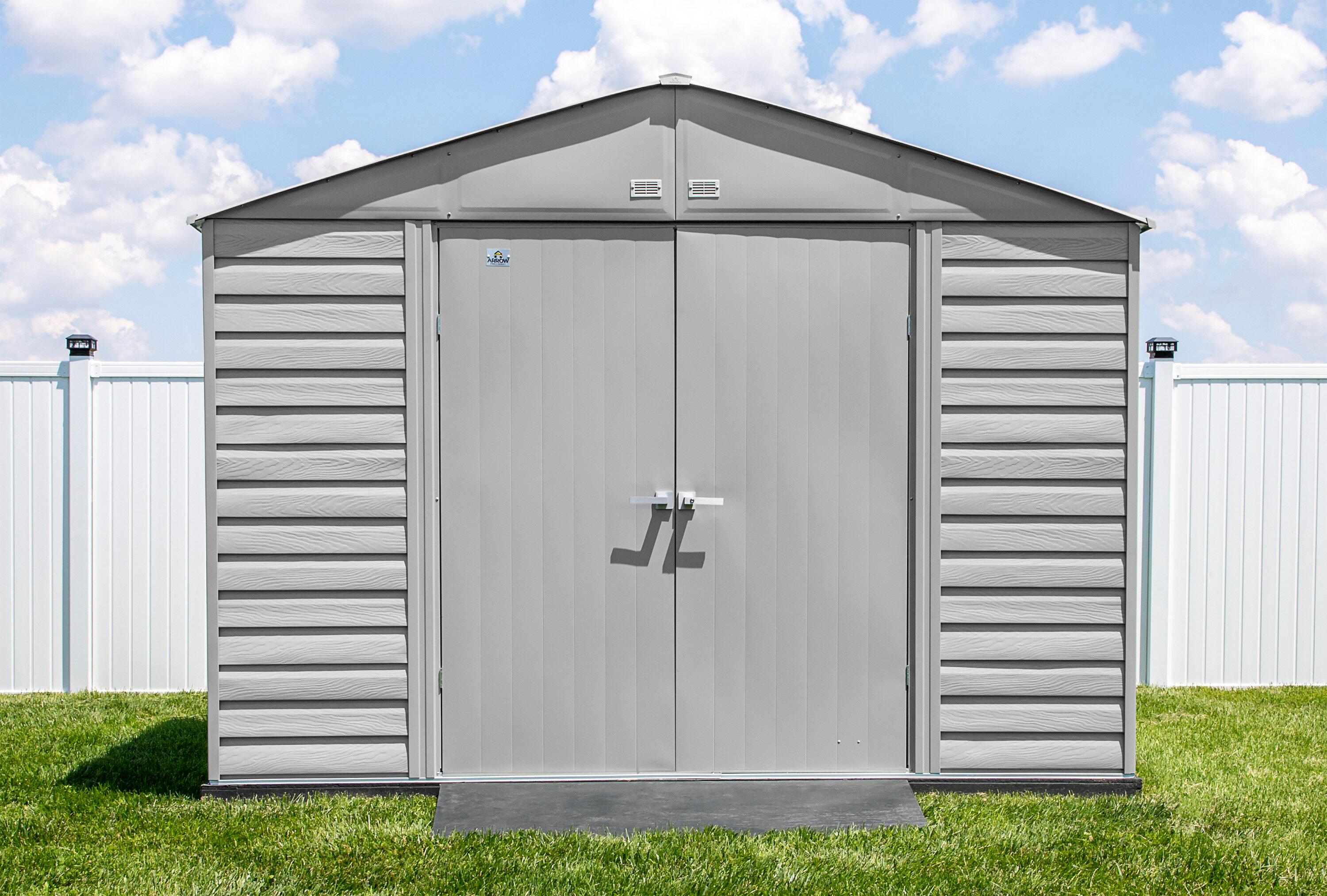 10 ft. W x 14 ft. D Steel Horizontal Storage Shed