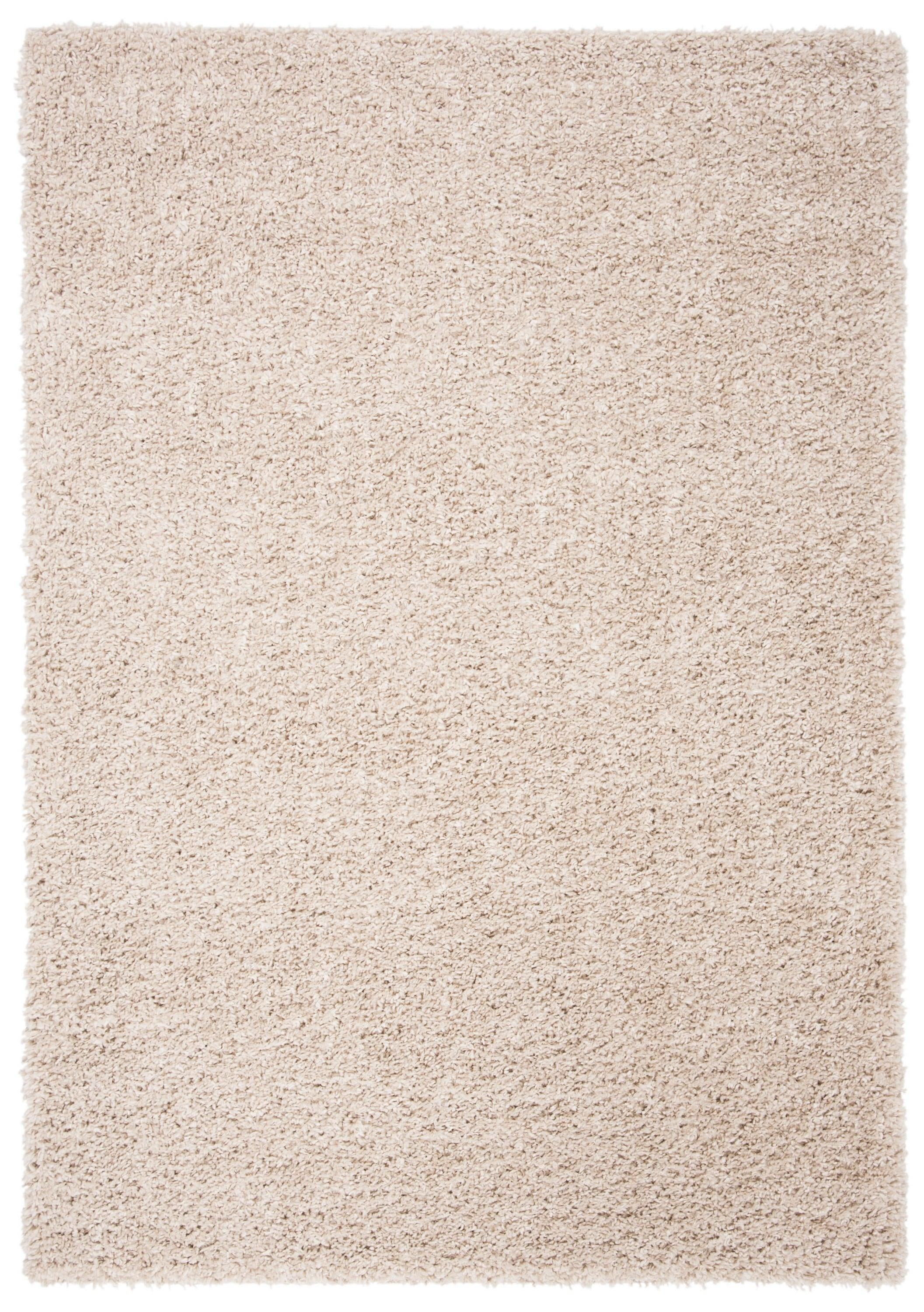 SAFAVIEH August Sophia Solid Shag Area Rug, Beige, 3' x 5'