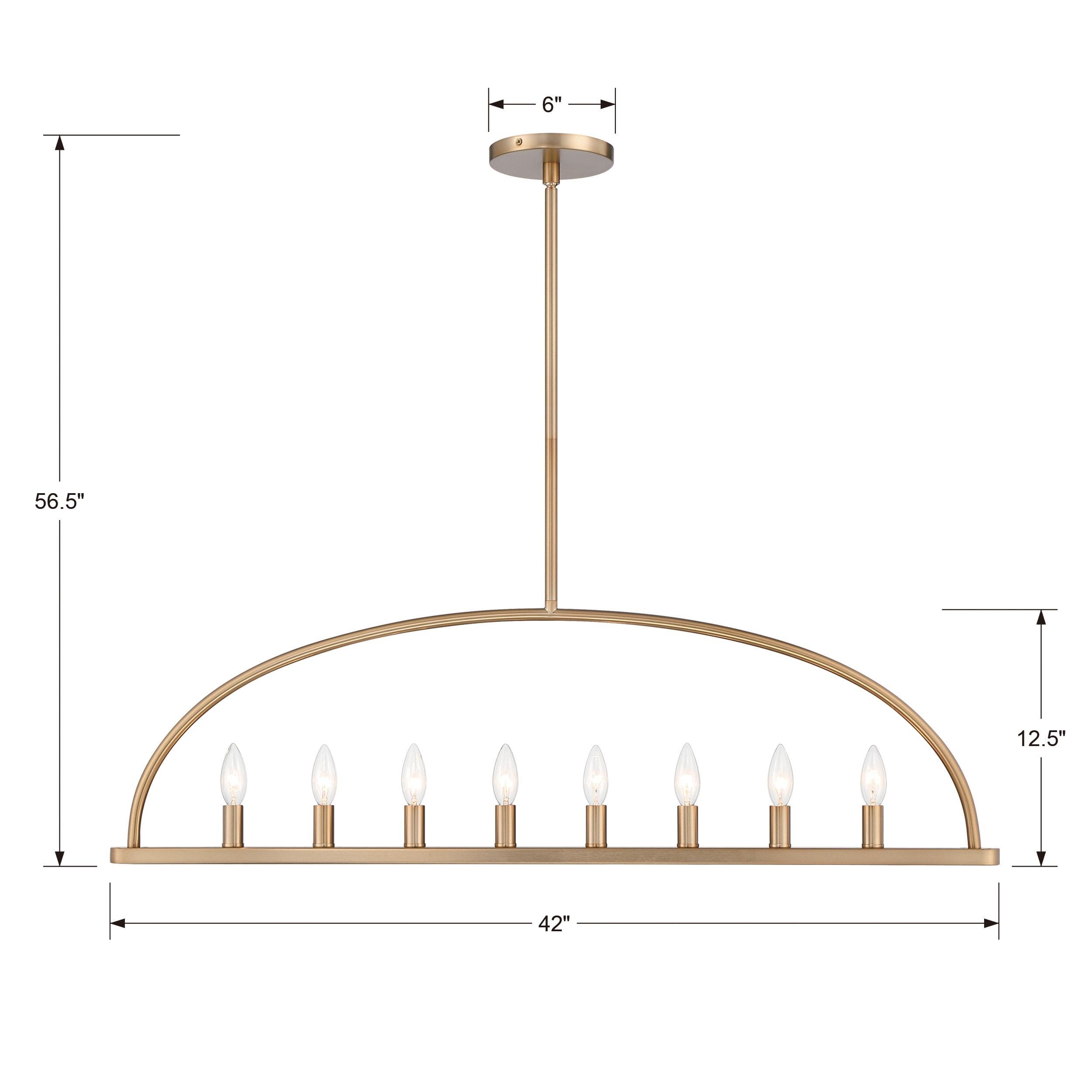 Crystorama Lighting Abbott 8 - Light Chandelier in  Vibrant Gold