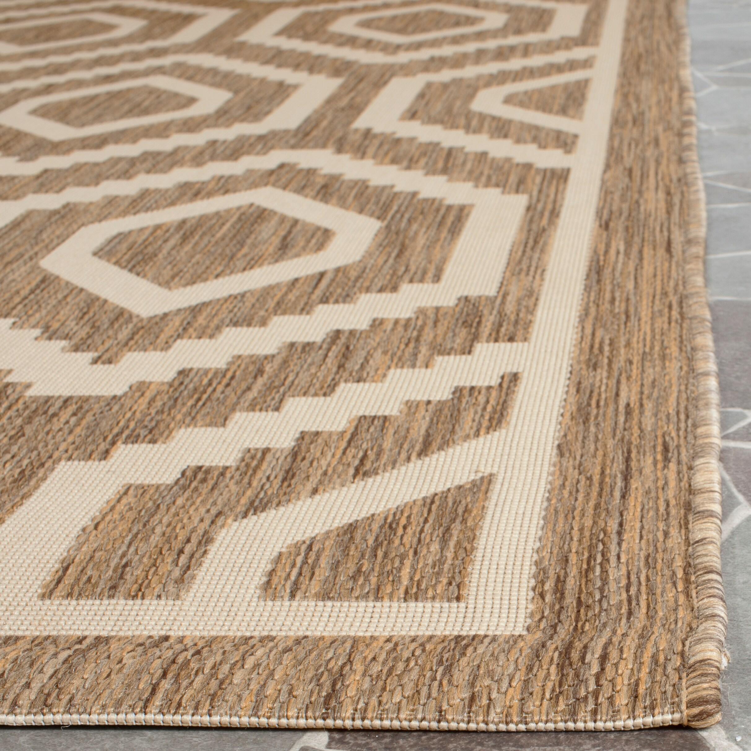 Safavieh Courtyard Amelia Geometric Indoor/Outdoor Area Rug, 9' x 12', Brown/Bone
