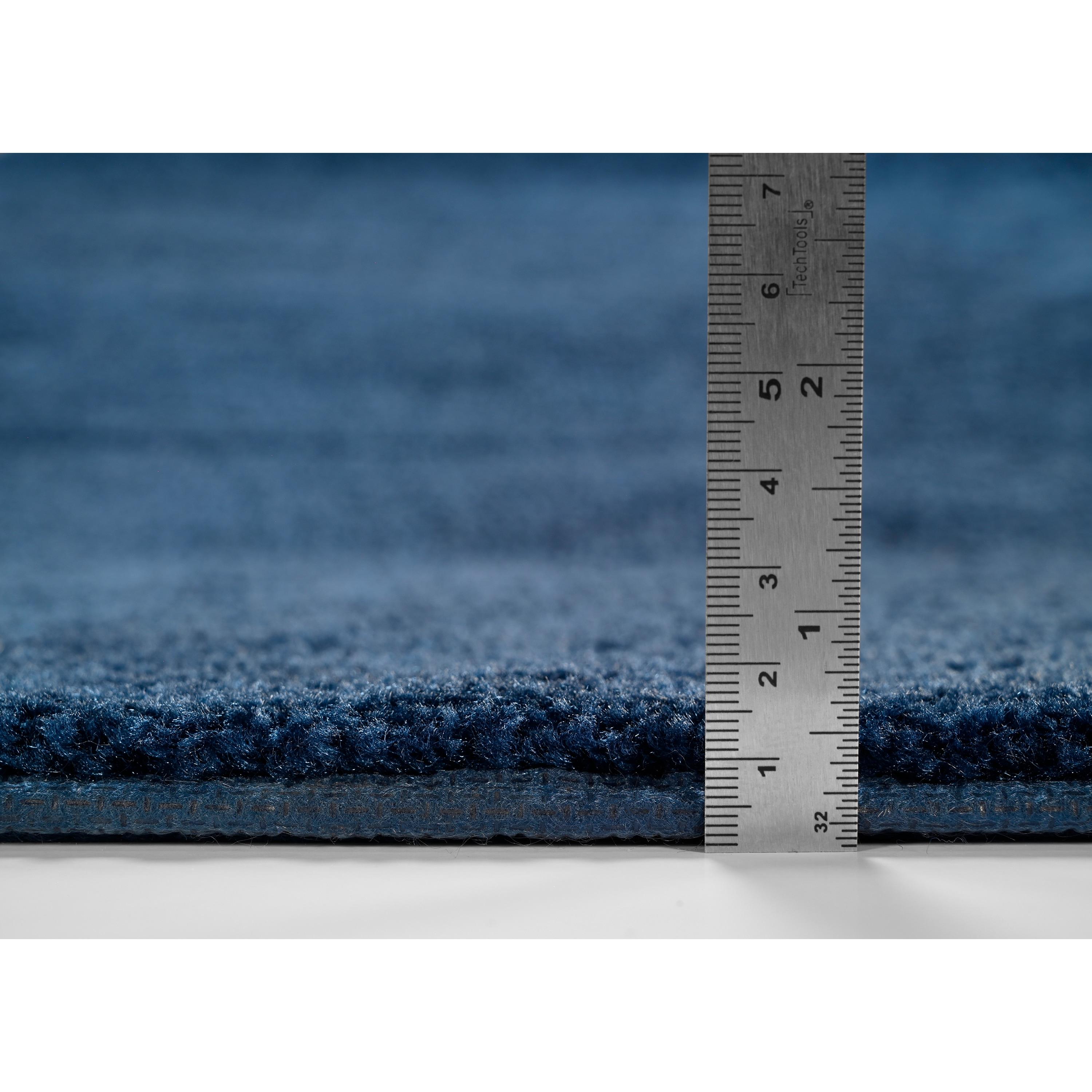 2pc Traditional Nylon Washable Bathroom Rug Set Navy - Garland Rug: Machine Made, Latex Backing, Tufted Bath Mats Set