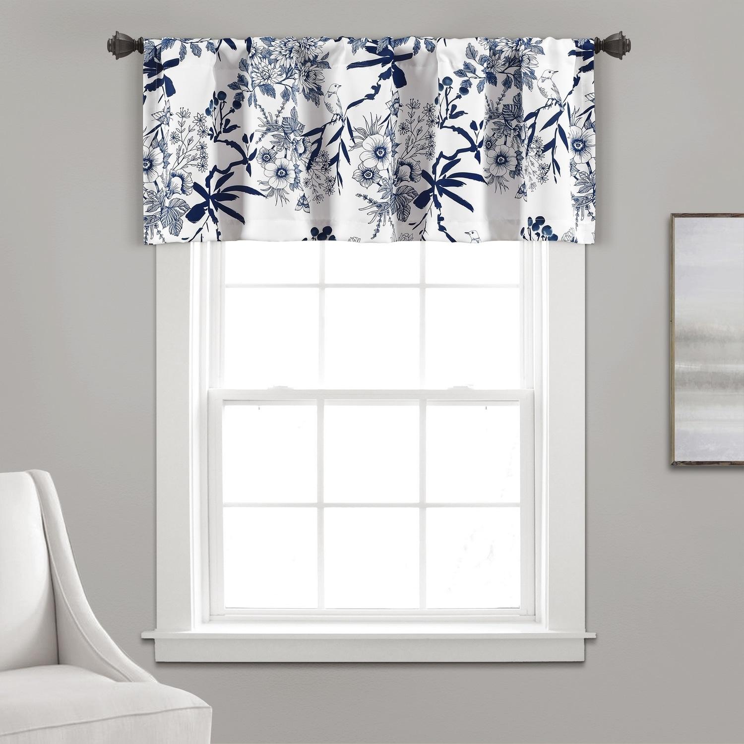 Botanical Garden Floral Tailored 52'' W Window Valance