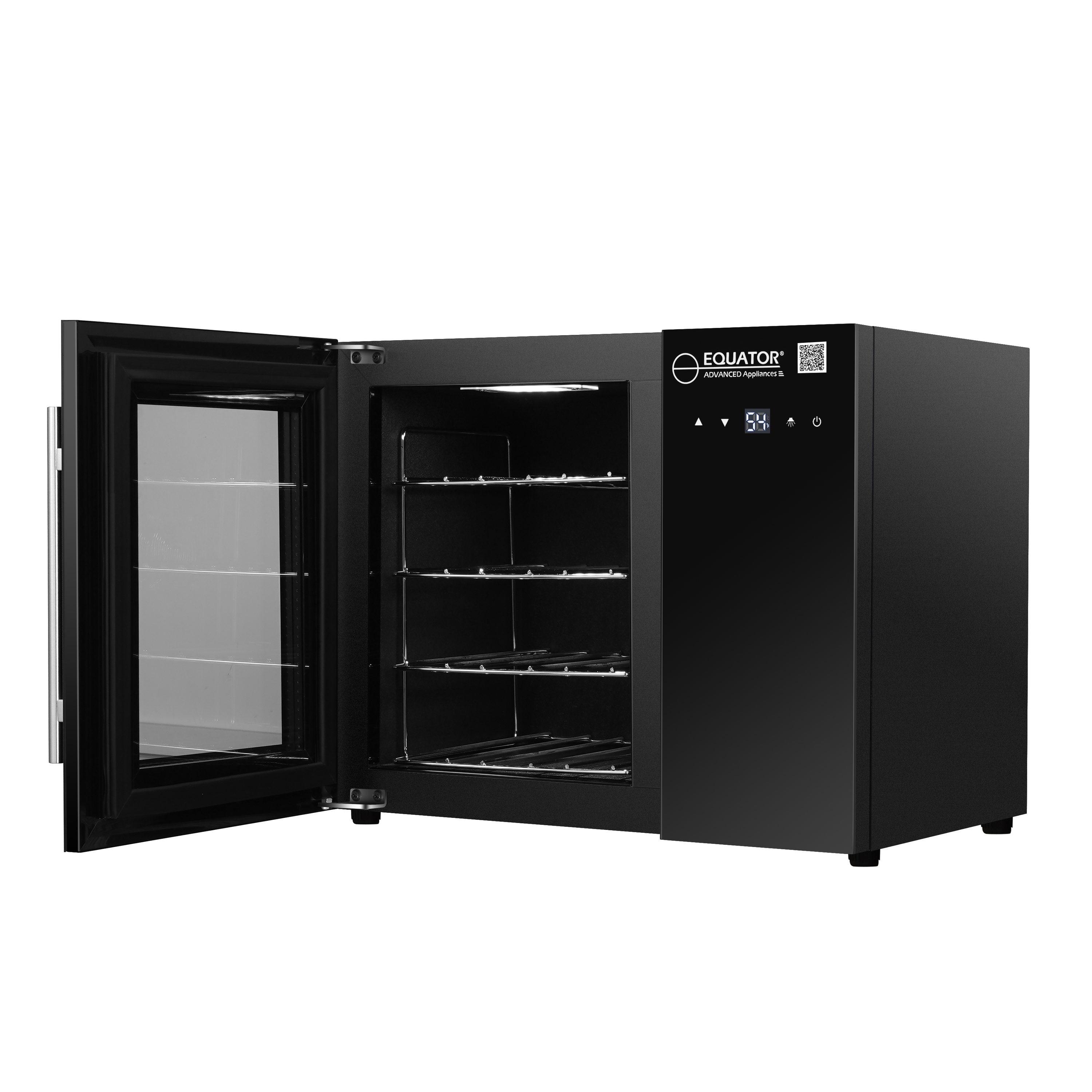 Equator Advanced Appliances 12 Bottles Countertop Wine Refrigerator Black Touch Control 110V