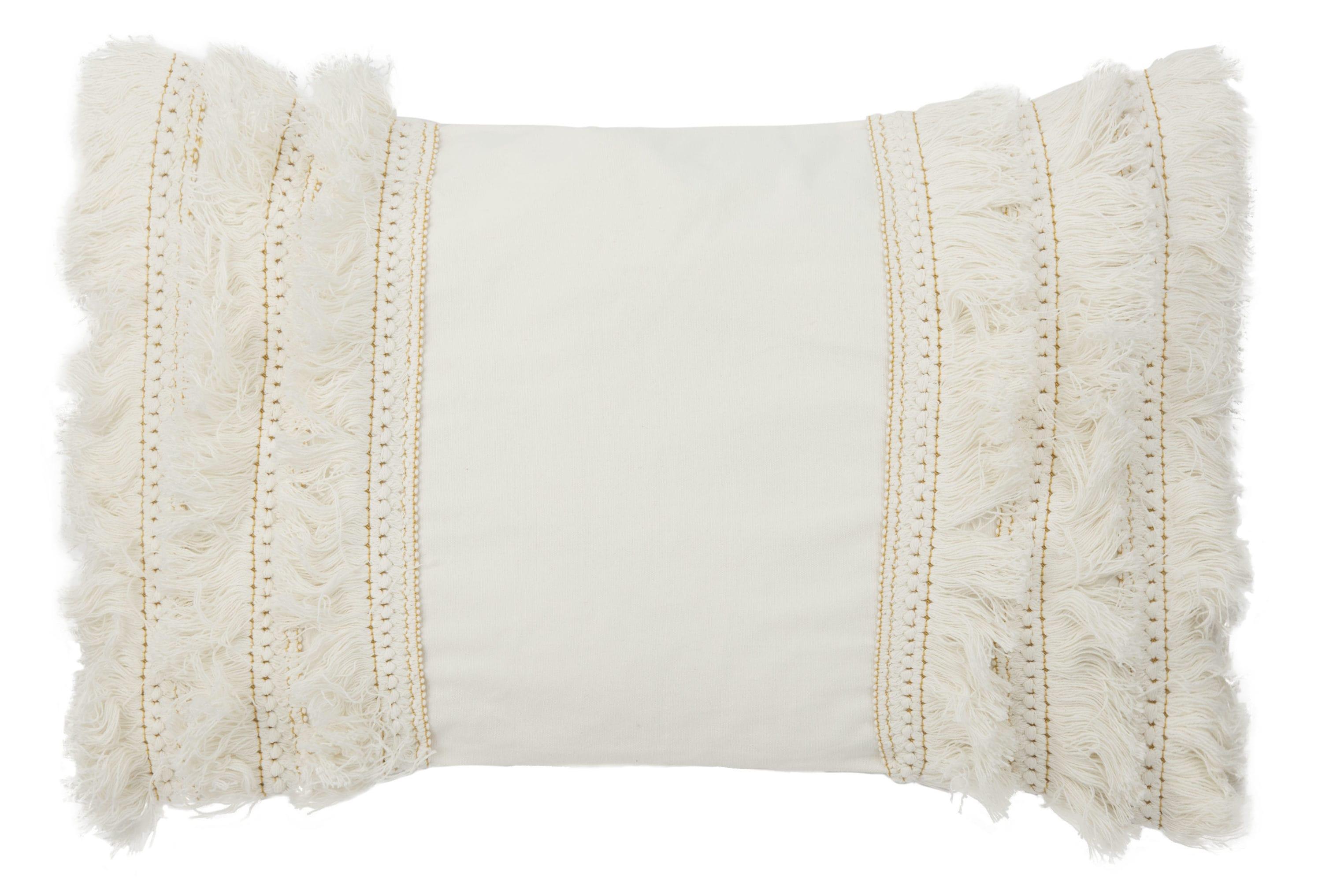 Hooda Fringed Cotton Throw Pillow