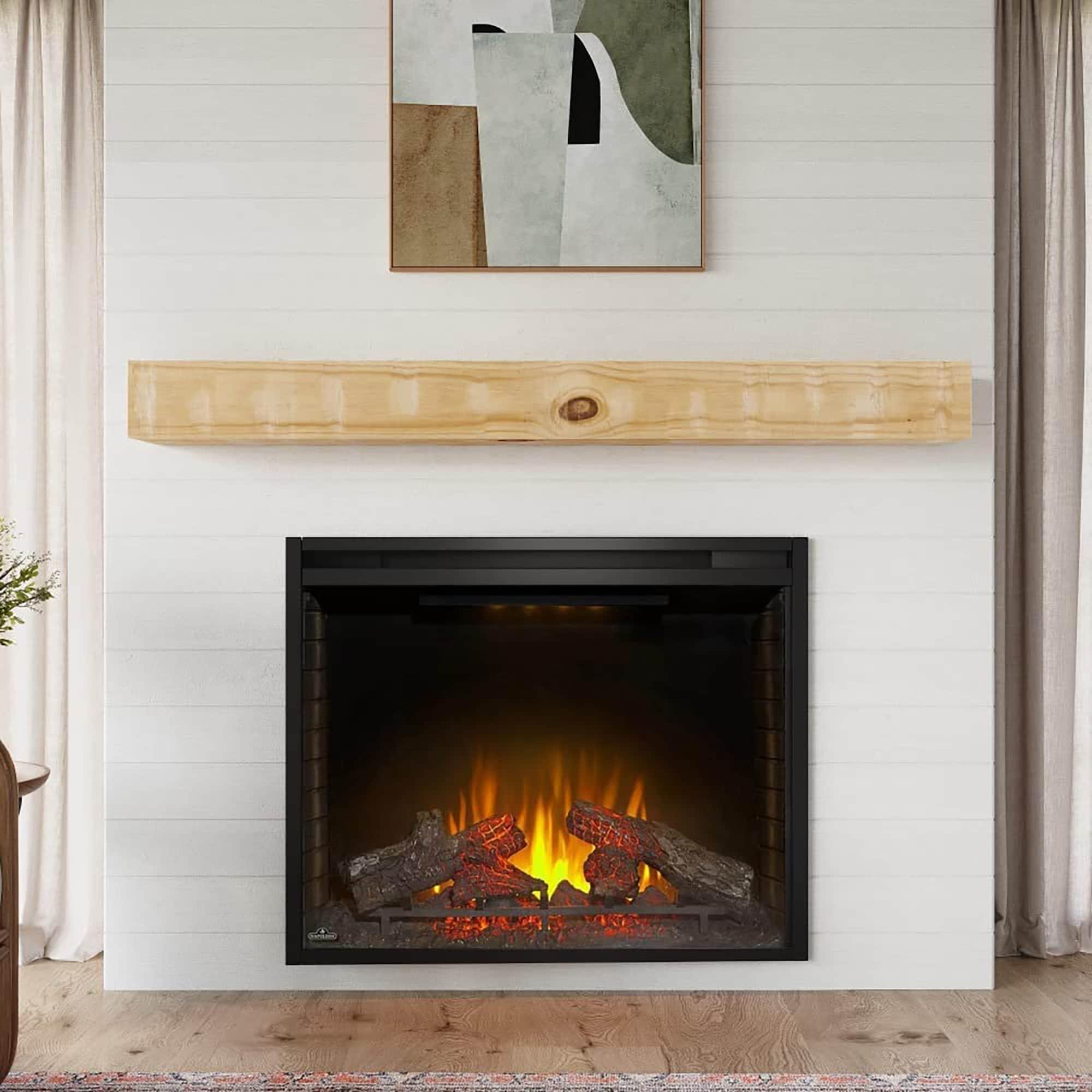Mantel Directs Country Living Wood Fireplace Mantel Shelf - Bodie Rustic Hand Distressed Pine With Worn, Reclaimed Log Look; For Fireplaces, Hearths & Décor