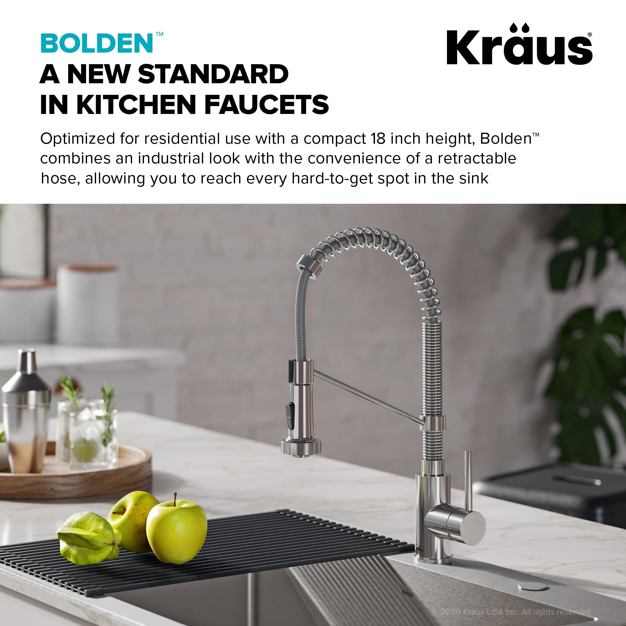 KRAUS Bolden Commercial Style 2-Function Single Handle Pull Down Kitchen Faucet