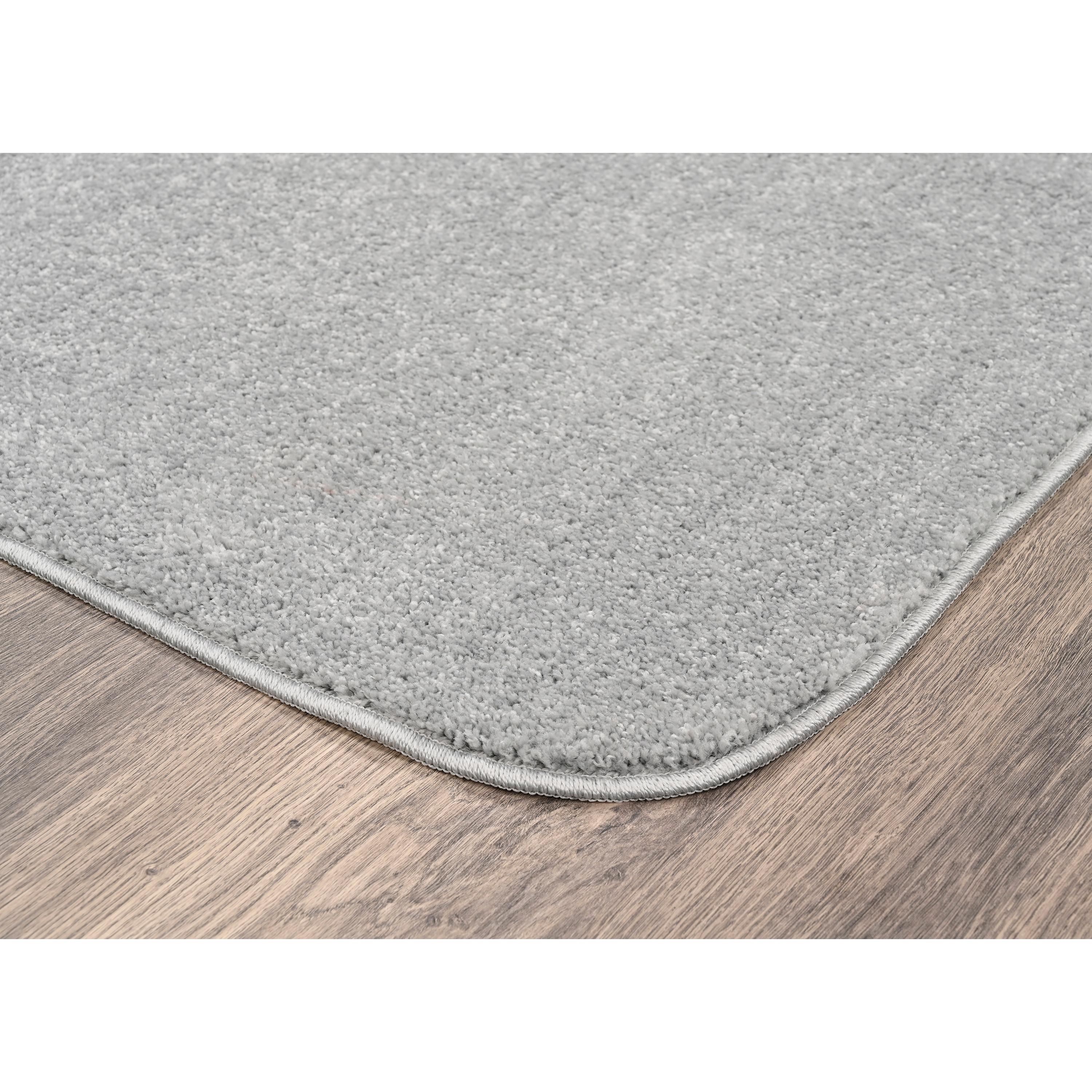 Garland Rug Gramercy Washable Bath Rug Set, 2 Piece (20"x34" & 17"x24") Silver