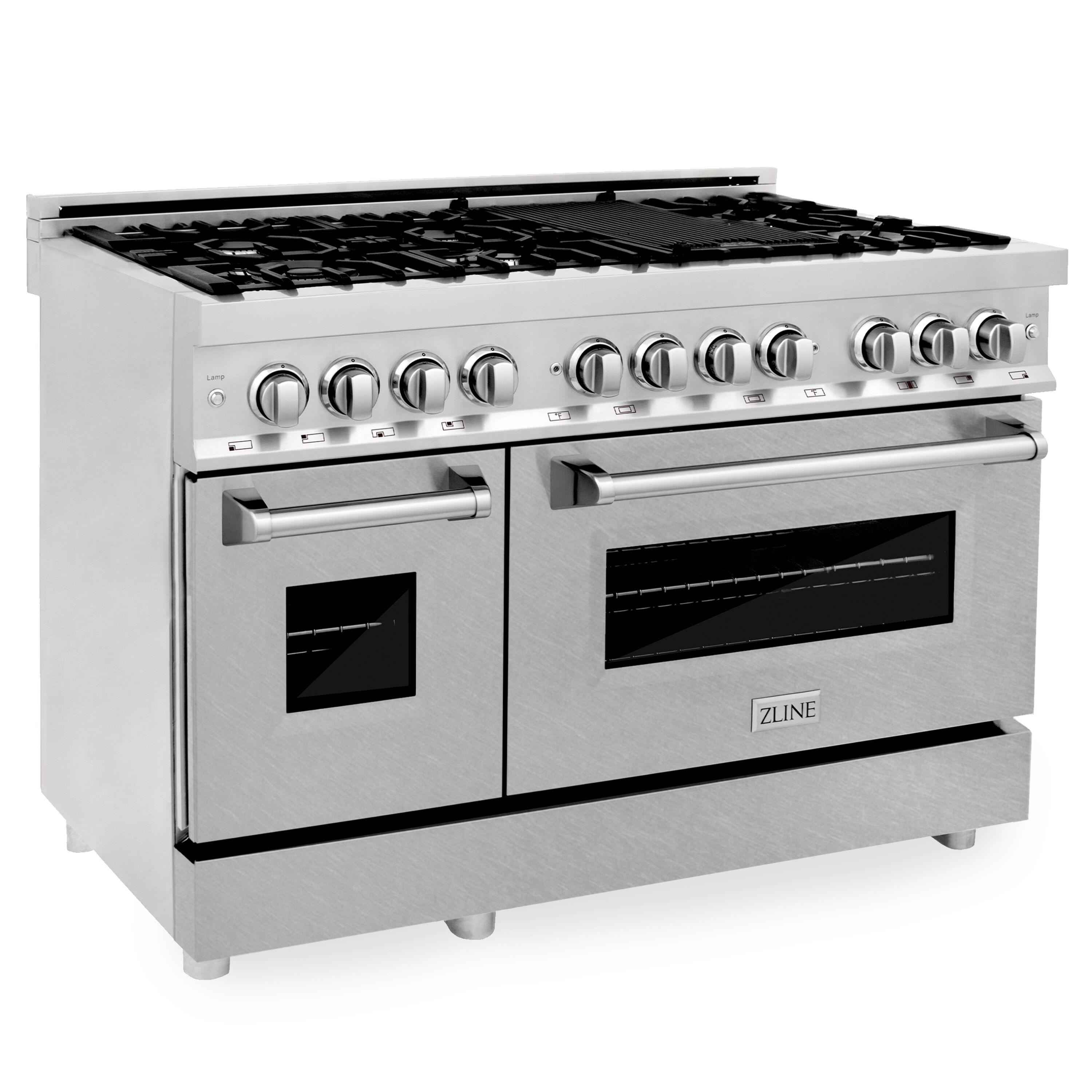 ZLINE 48 in. Legacy Dual Fuel Range w/ 7 Burner Cooktop & 2 Ovens w/ Doors