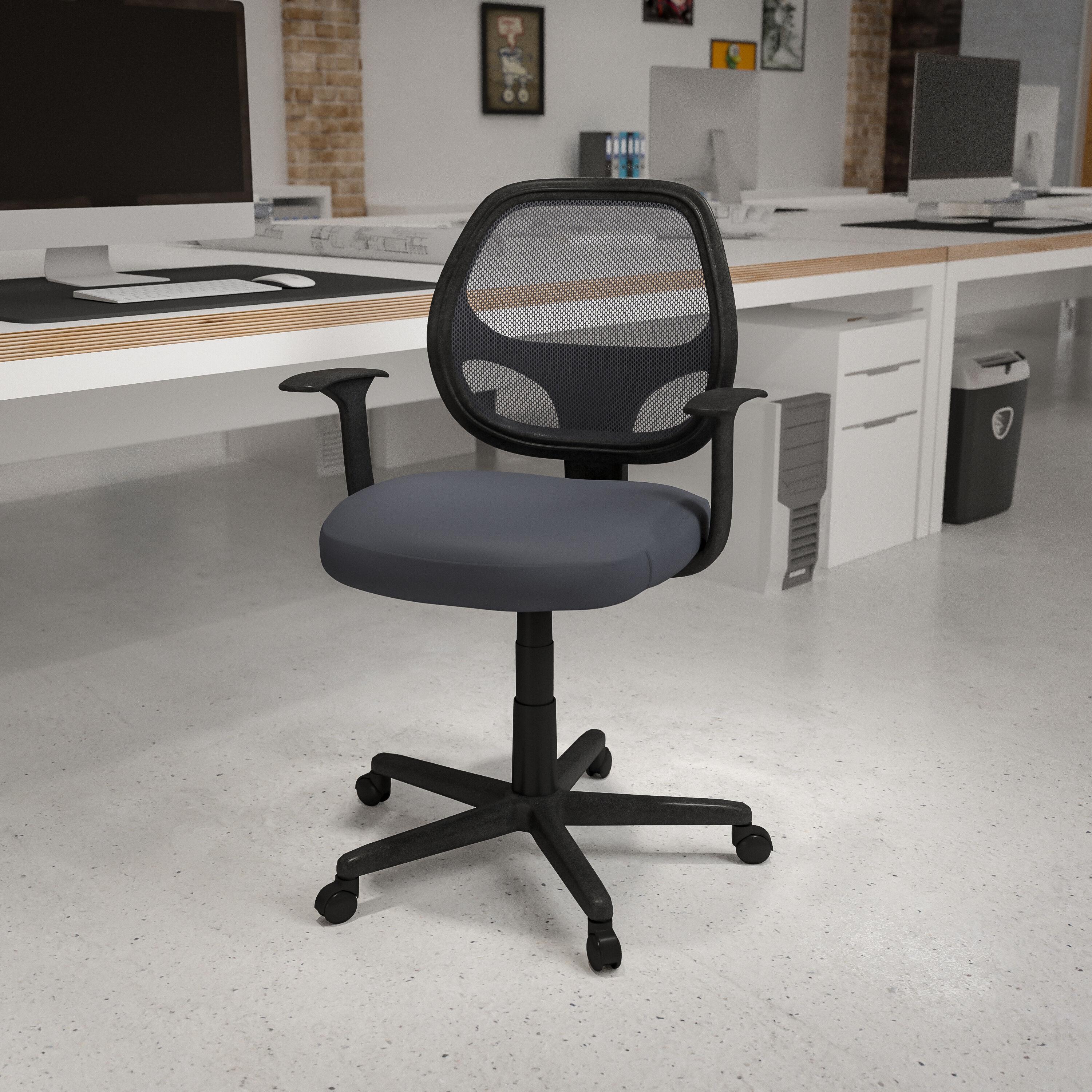 Mid-Back Mesh Swivel Ergonomic Task Office Chair - Arms
