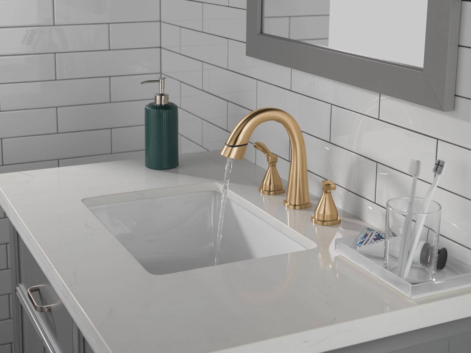 Stryke Widespread Bathroom Faucet with Drain Assembly and DIAMOND™ Seal Technology