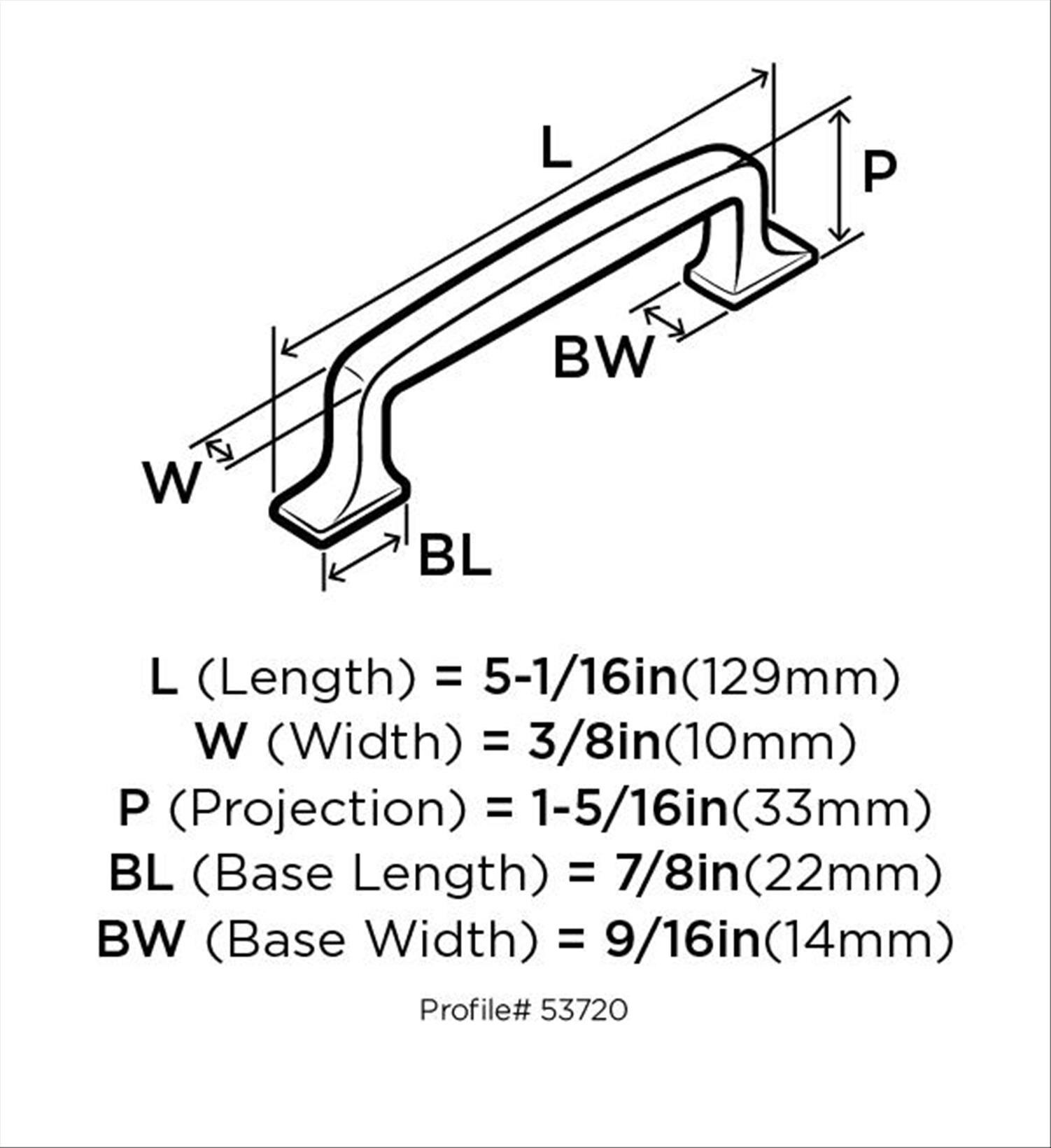 Amerock Westerly 3-3/4 inch (96mm) Center-to-Center Black Bronze Cabinet Pull