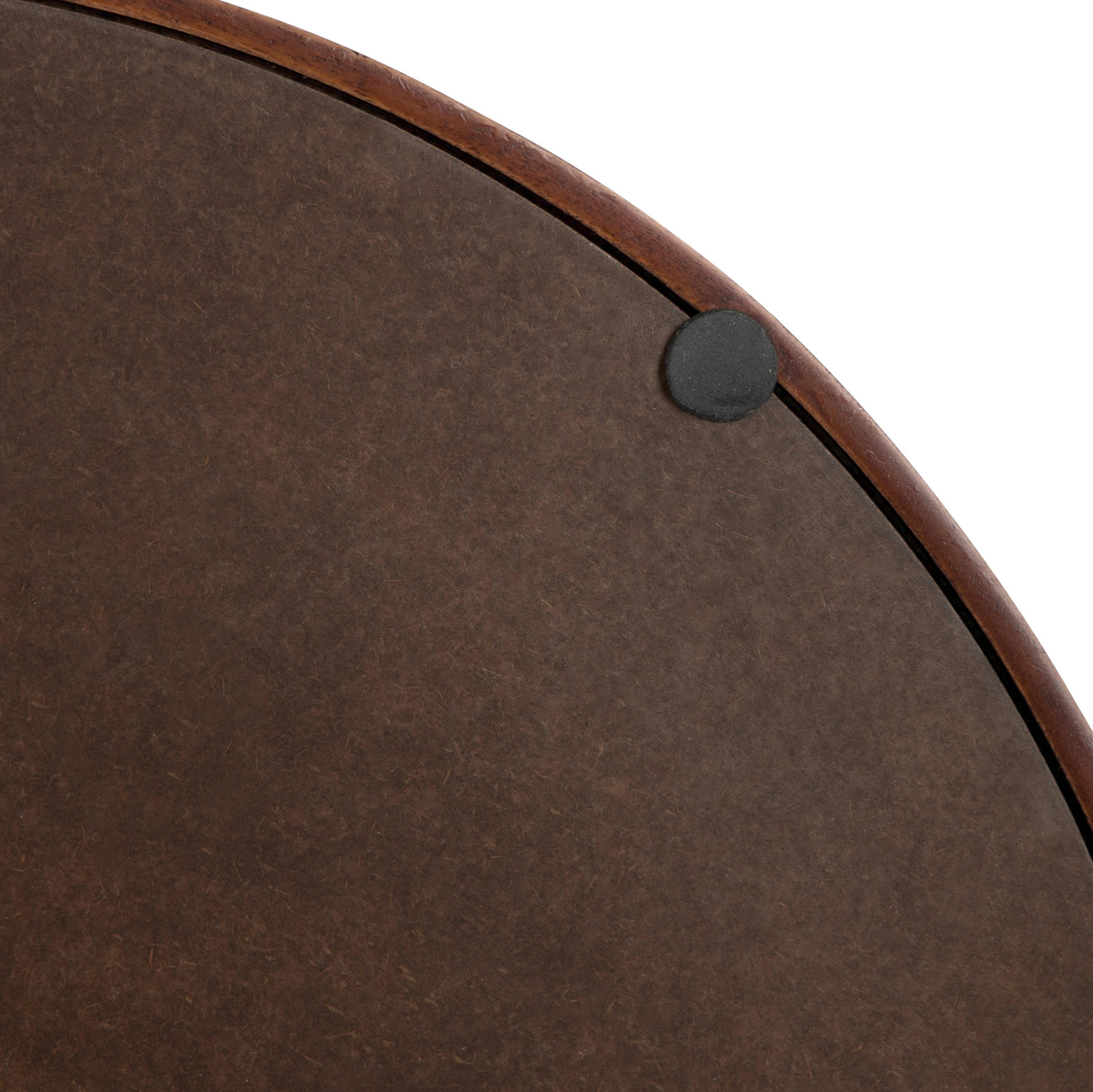 Kate and Laurel Lipton Tray, 18" Diameter, Walnut Brown