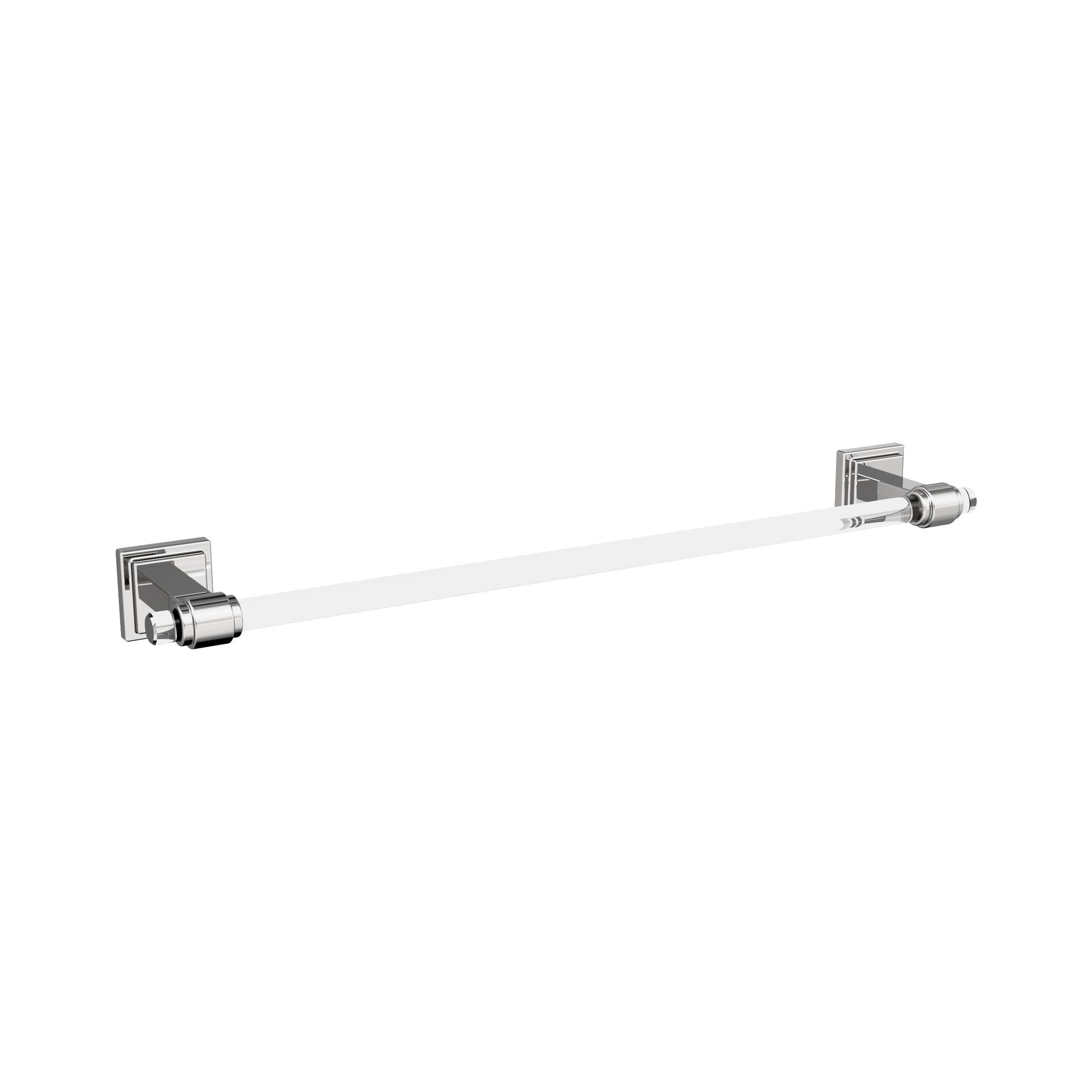 Amerock Glacio Clear/Chrome 18 inch (457mm) Towel Bar