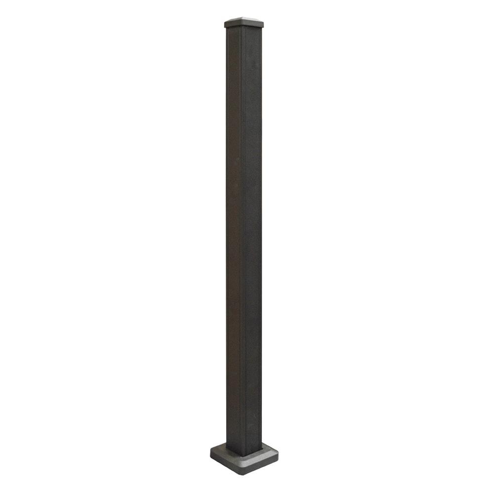 Weatherables 2-1/2-in x 2-1/2-in x 3-1/4-ft Textured Black Aluminum Deck Post