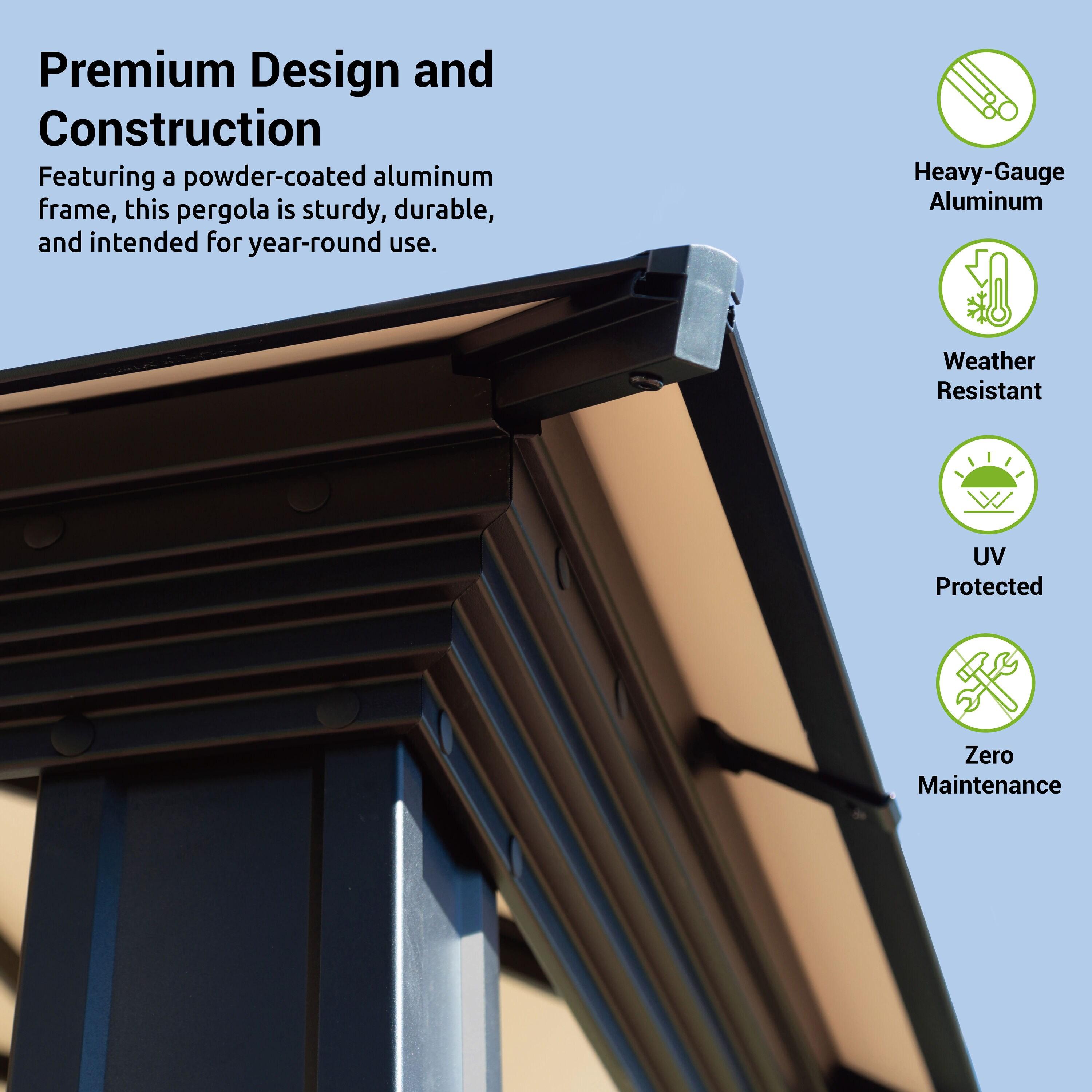 Paragon-Outdoor Santa Monica Aluminum Patio Gazebo