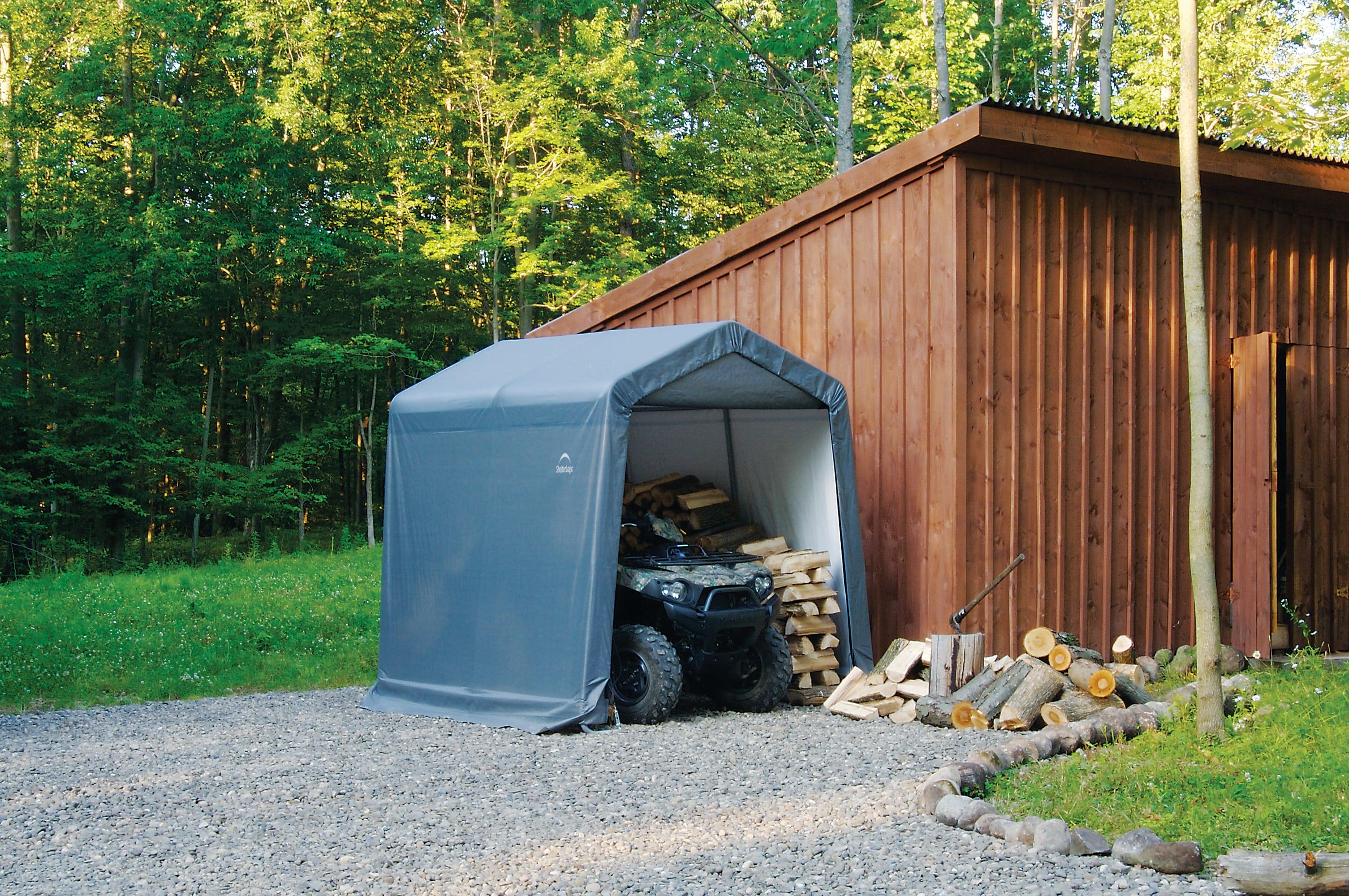 8 ft. W x 8 ft. D Metal Horizontal Storage Shed