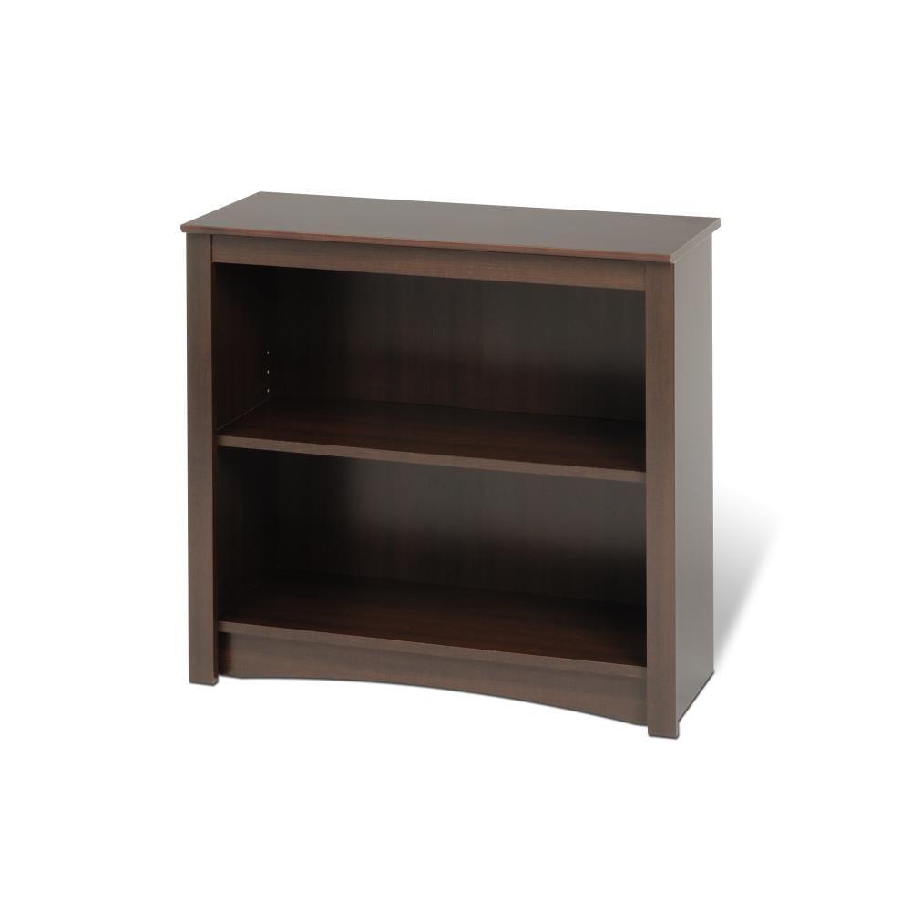 29" 2 Shelf Bookcase Espresso - Prepac: Laminated, CARB Certified Storage Organizer