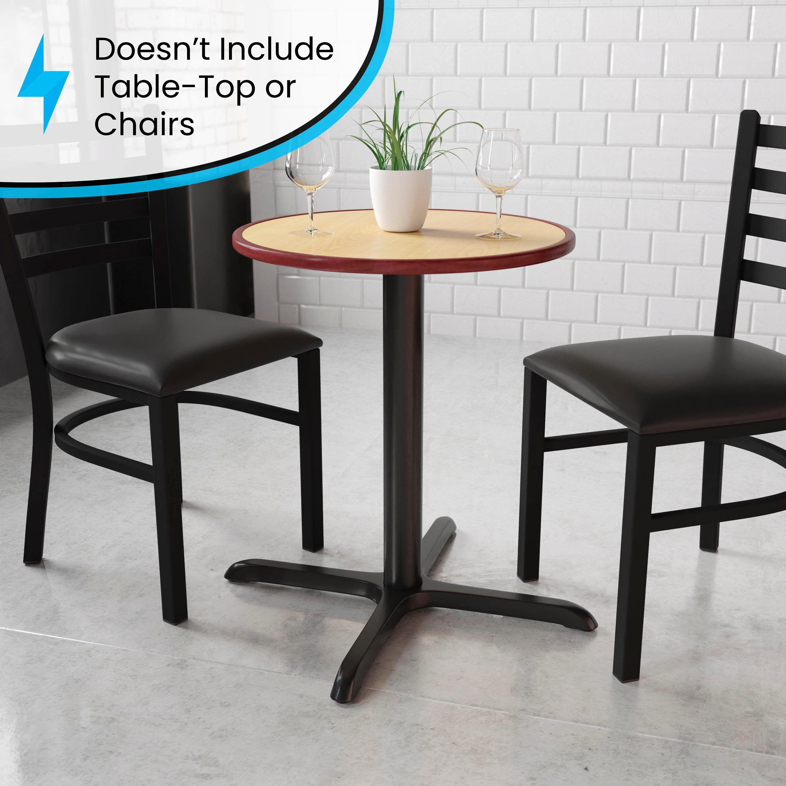 Flash Furniture Beverly Restaurant Table X-Base with 3" Dia. Table Height Column