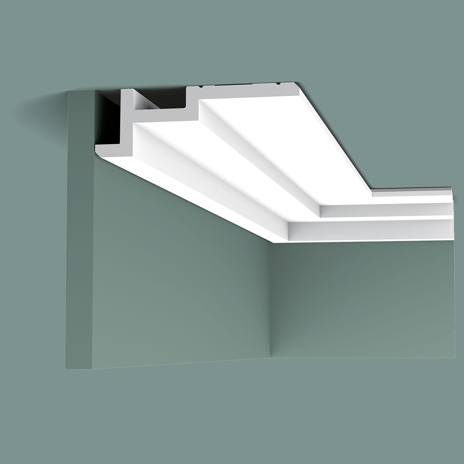 Orac Decor 2 in x 7-1/4 in x 78-3/4 in Primed White Plain Polyurethane Crown Moulding